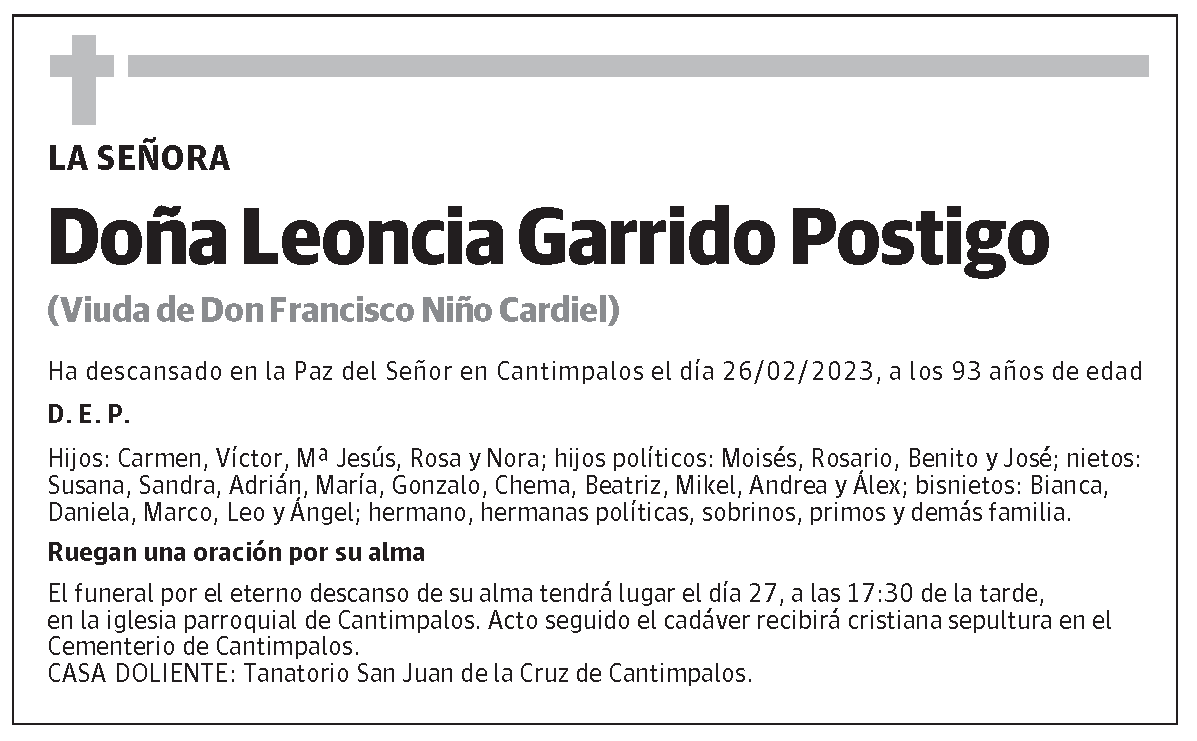 Leoncia Garrido Postigo
