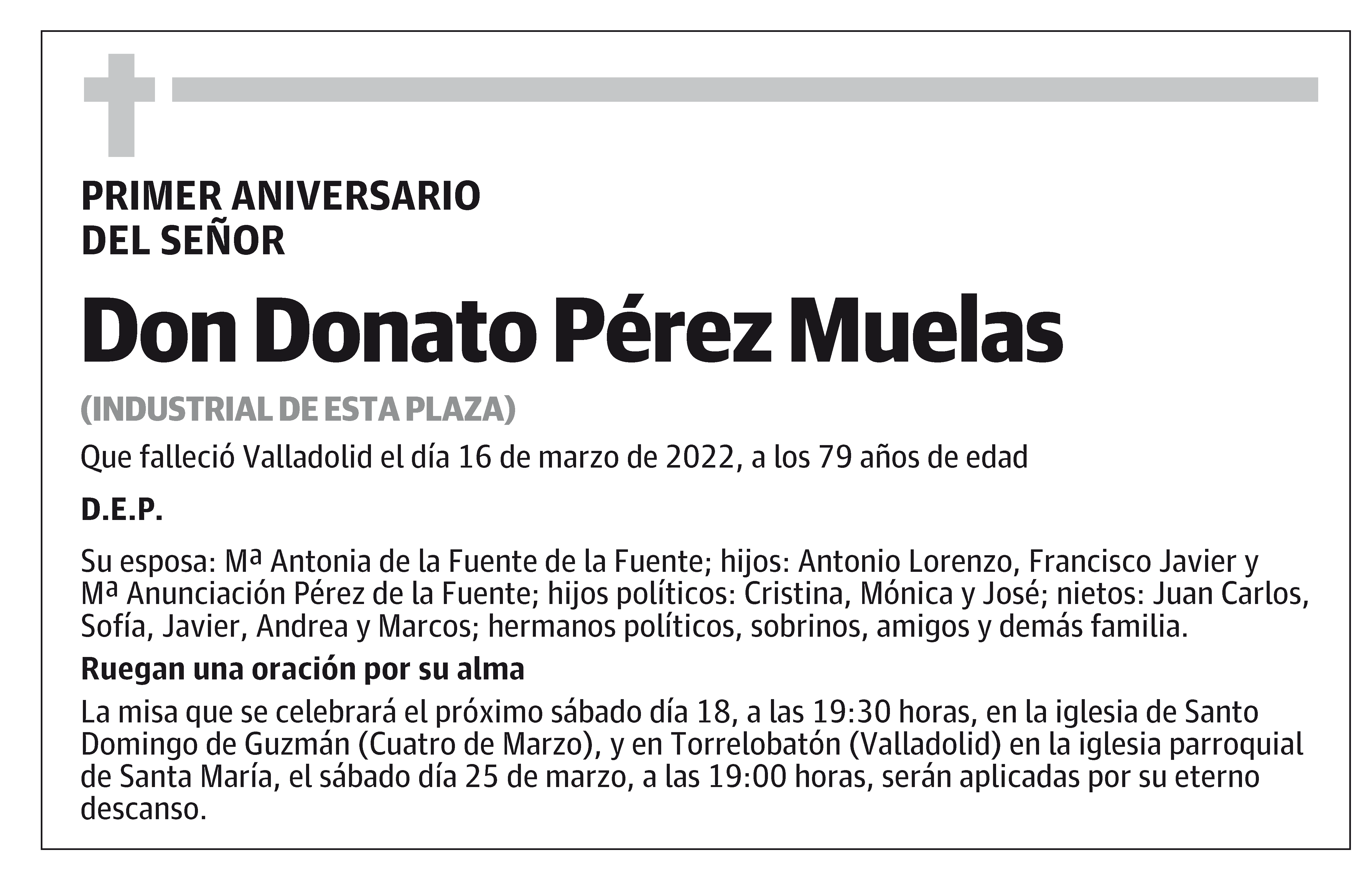Don Donato Pérez Muelas