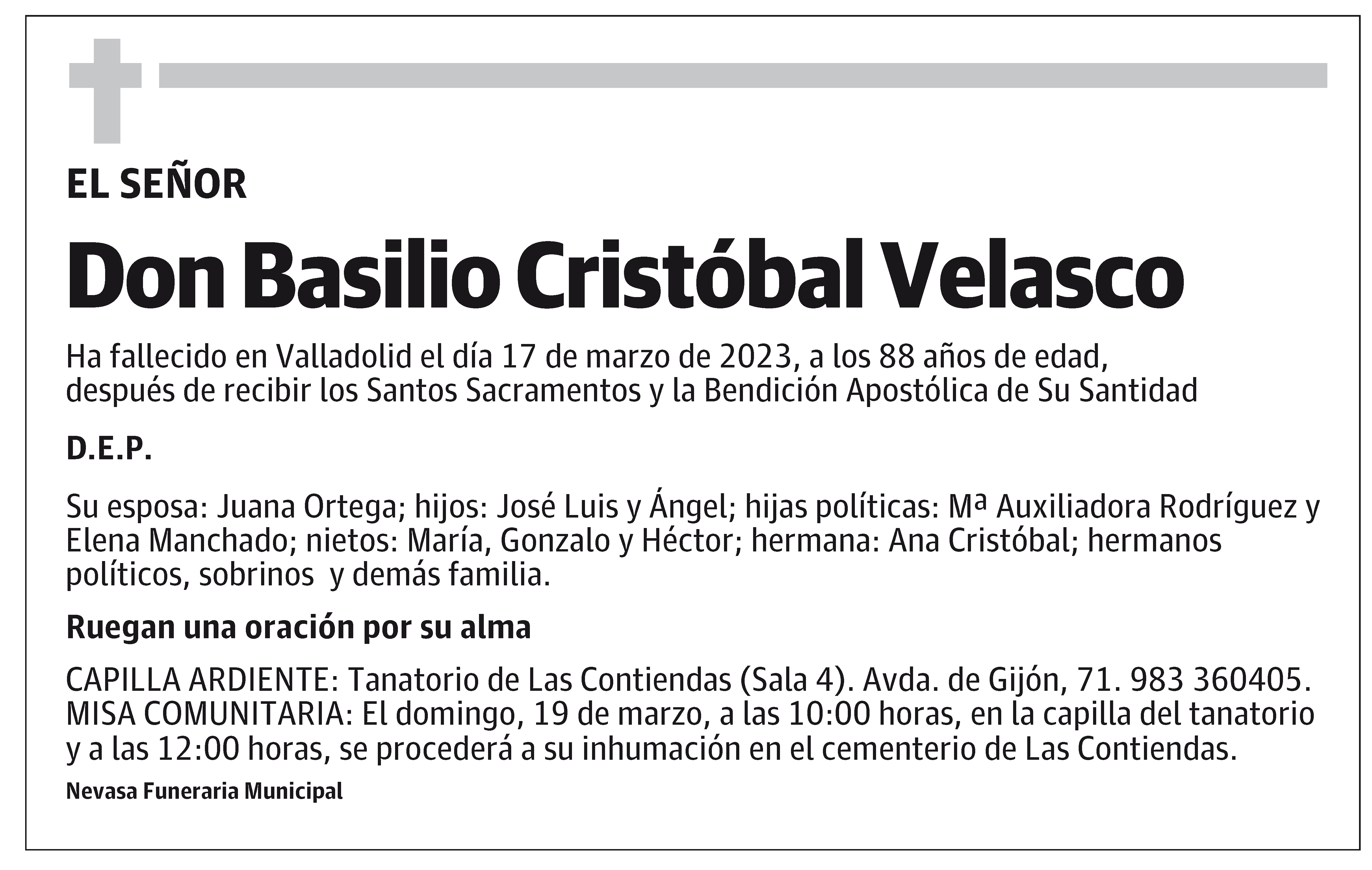 Basilio Cristóbal Velasco