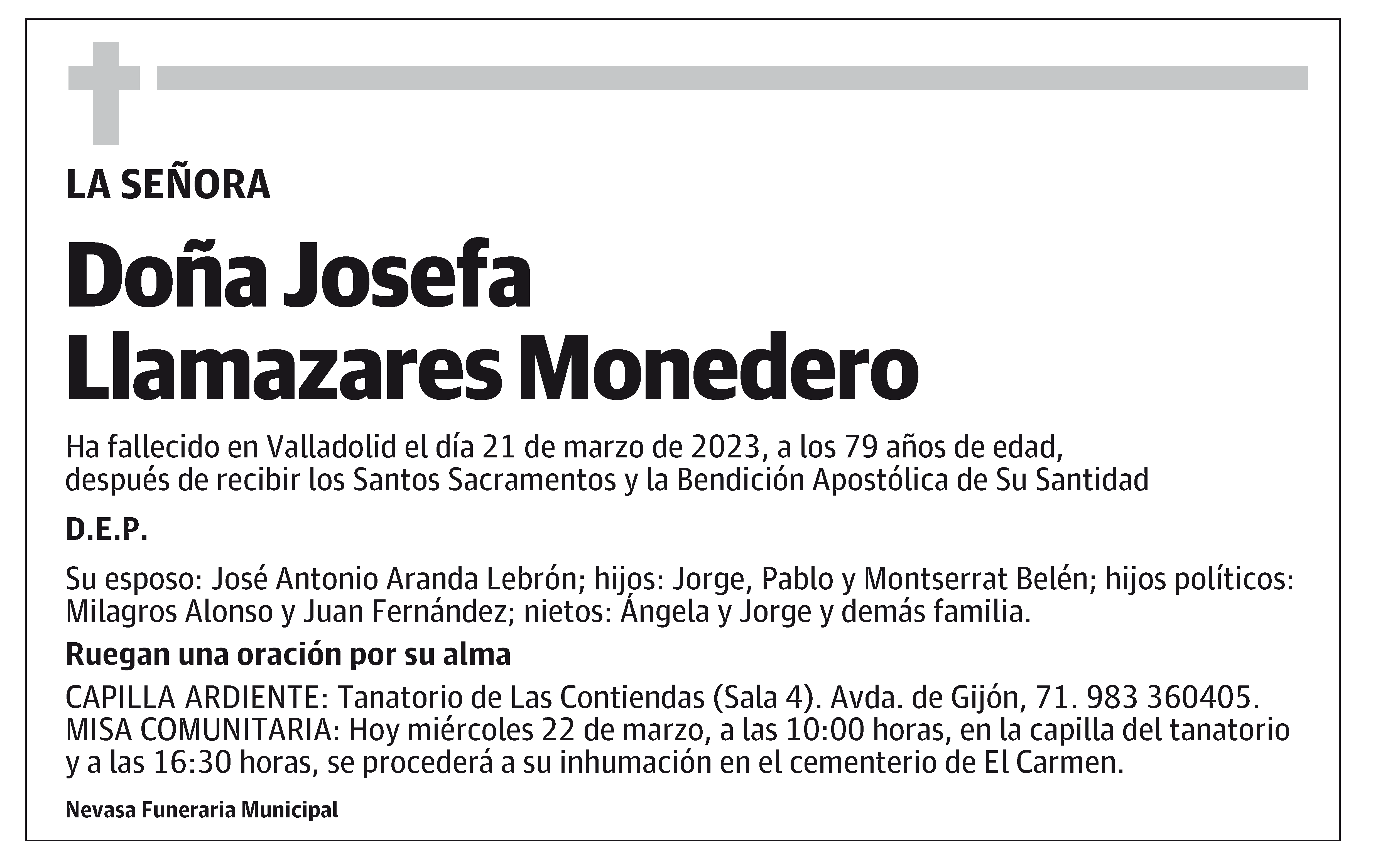 Josefa Llamazares Monedero