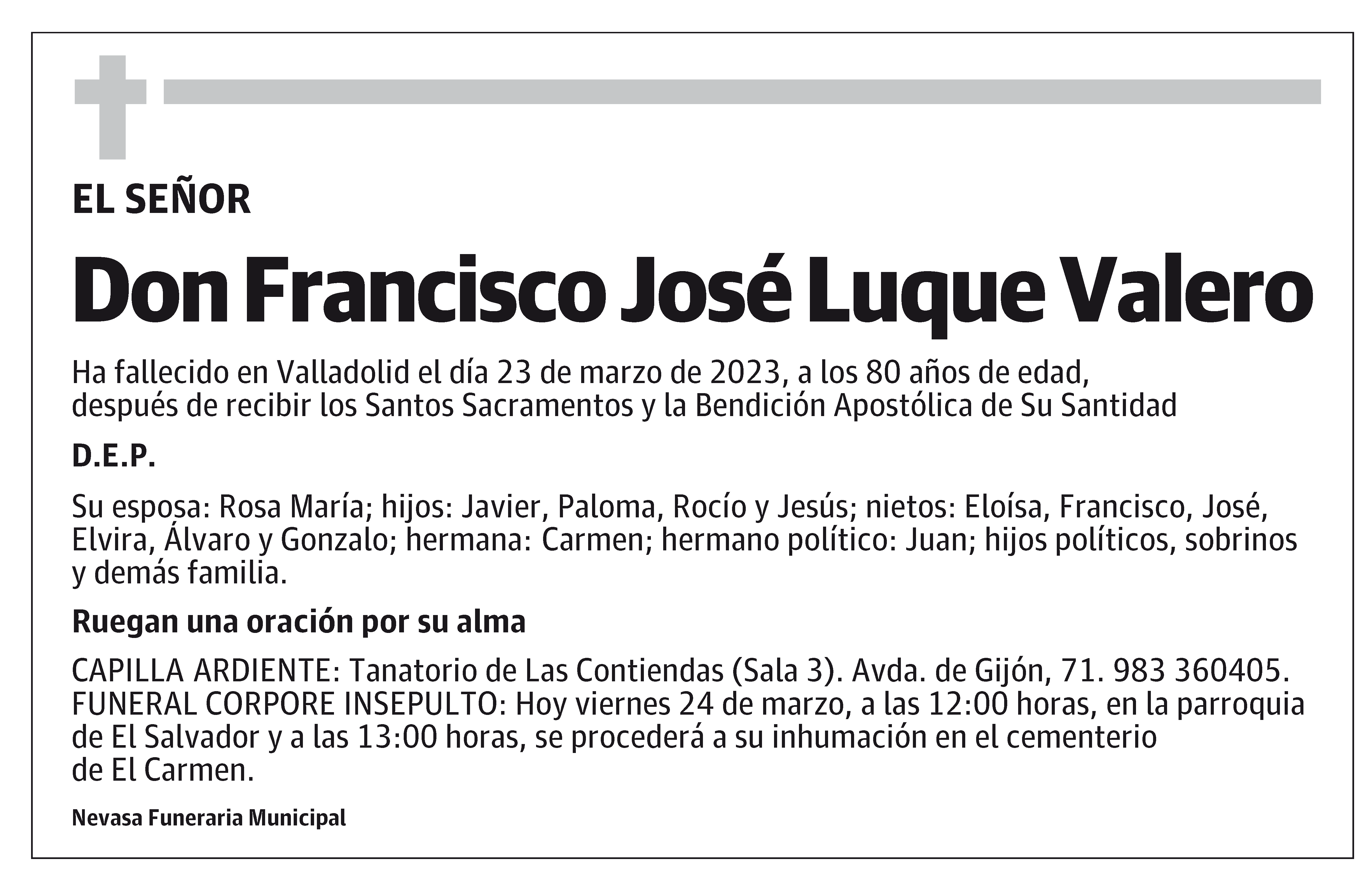 Francisco José Luque Valero
