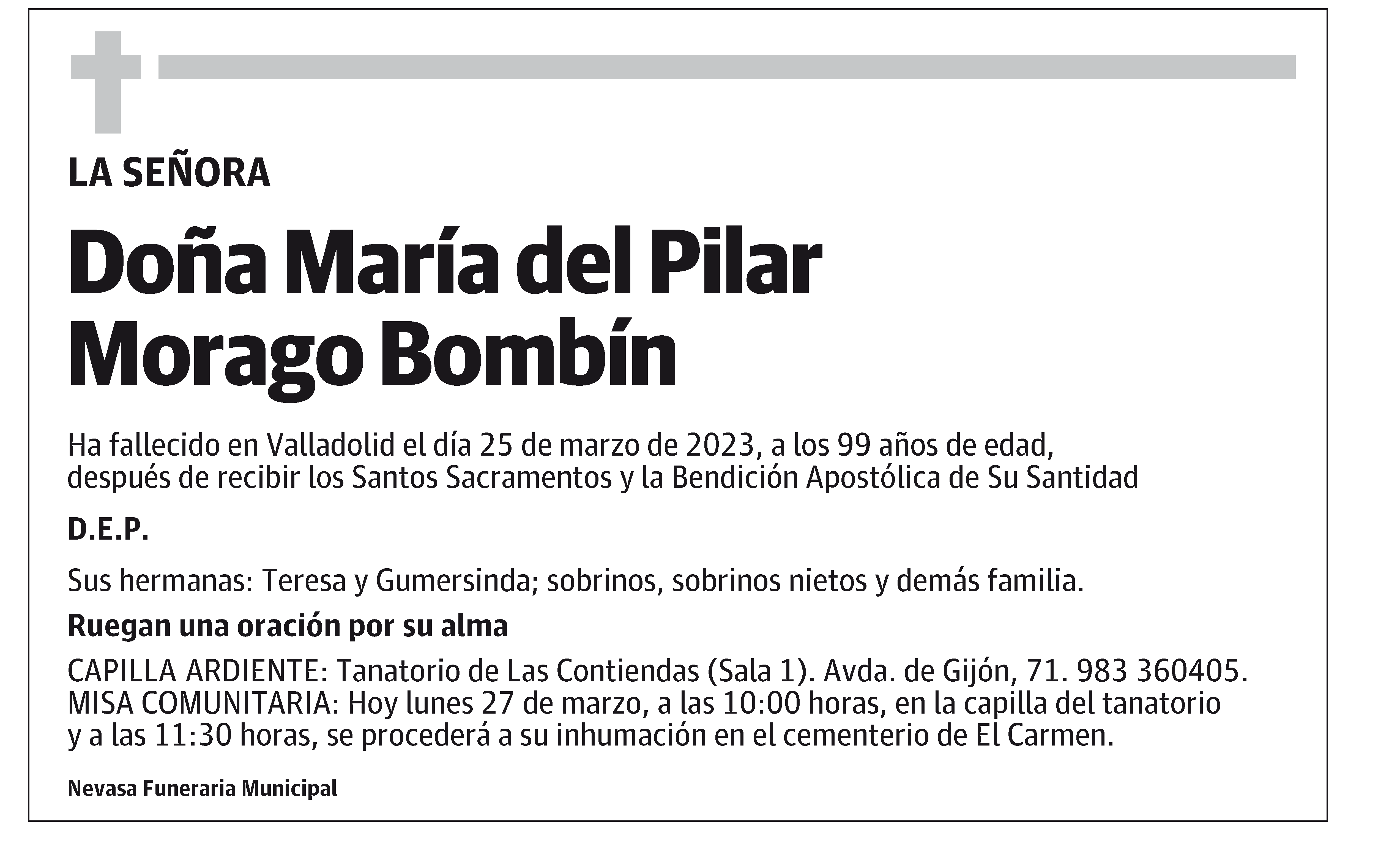 María del Pilar Morago Bombín