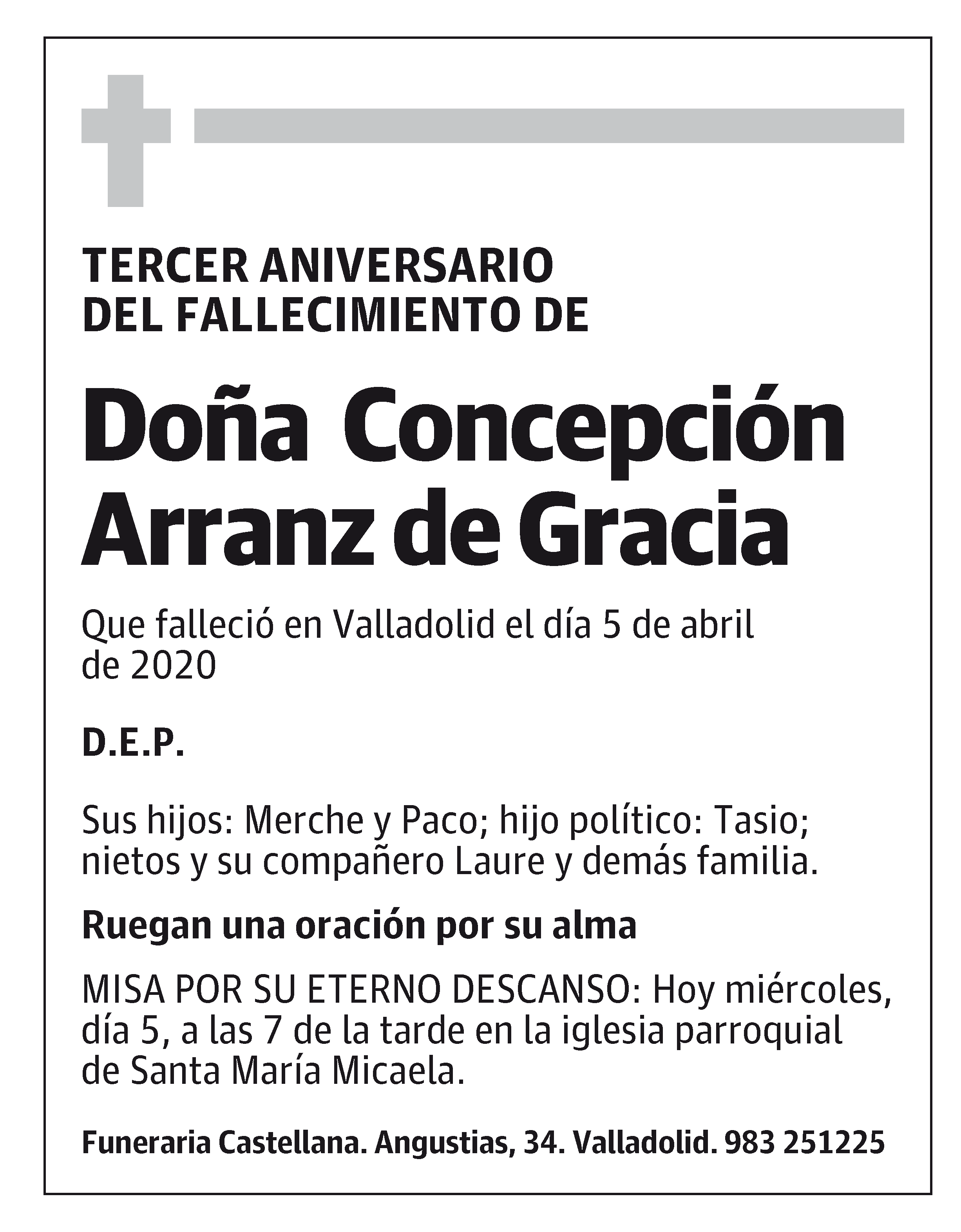 Doña Concepción Arranz de Gracia
