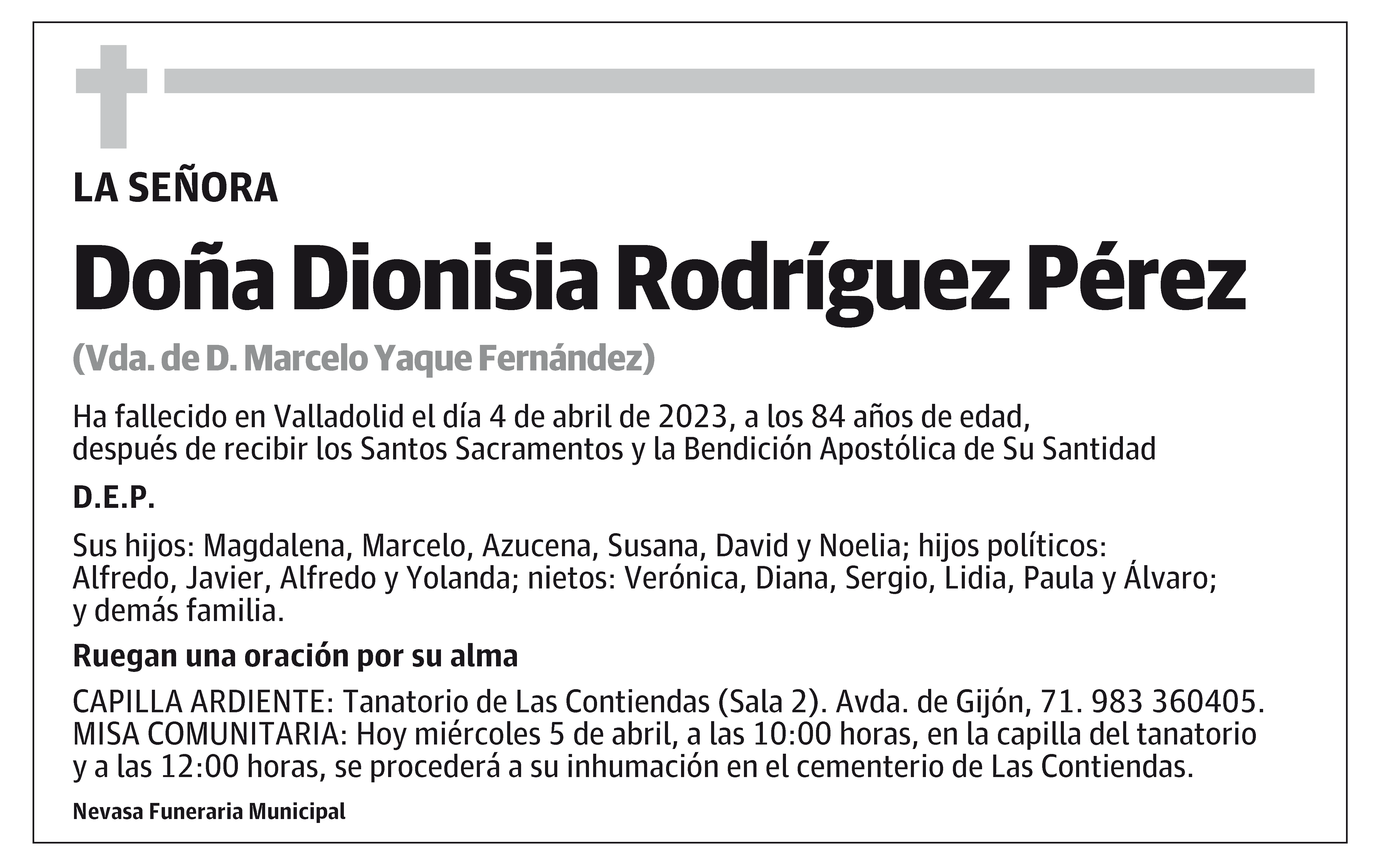 Dionisia Rodríguez Pérez