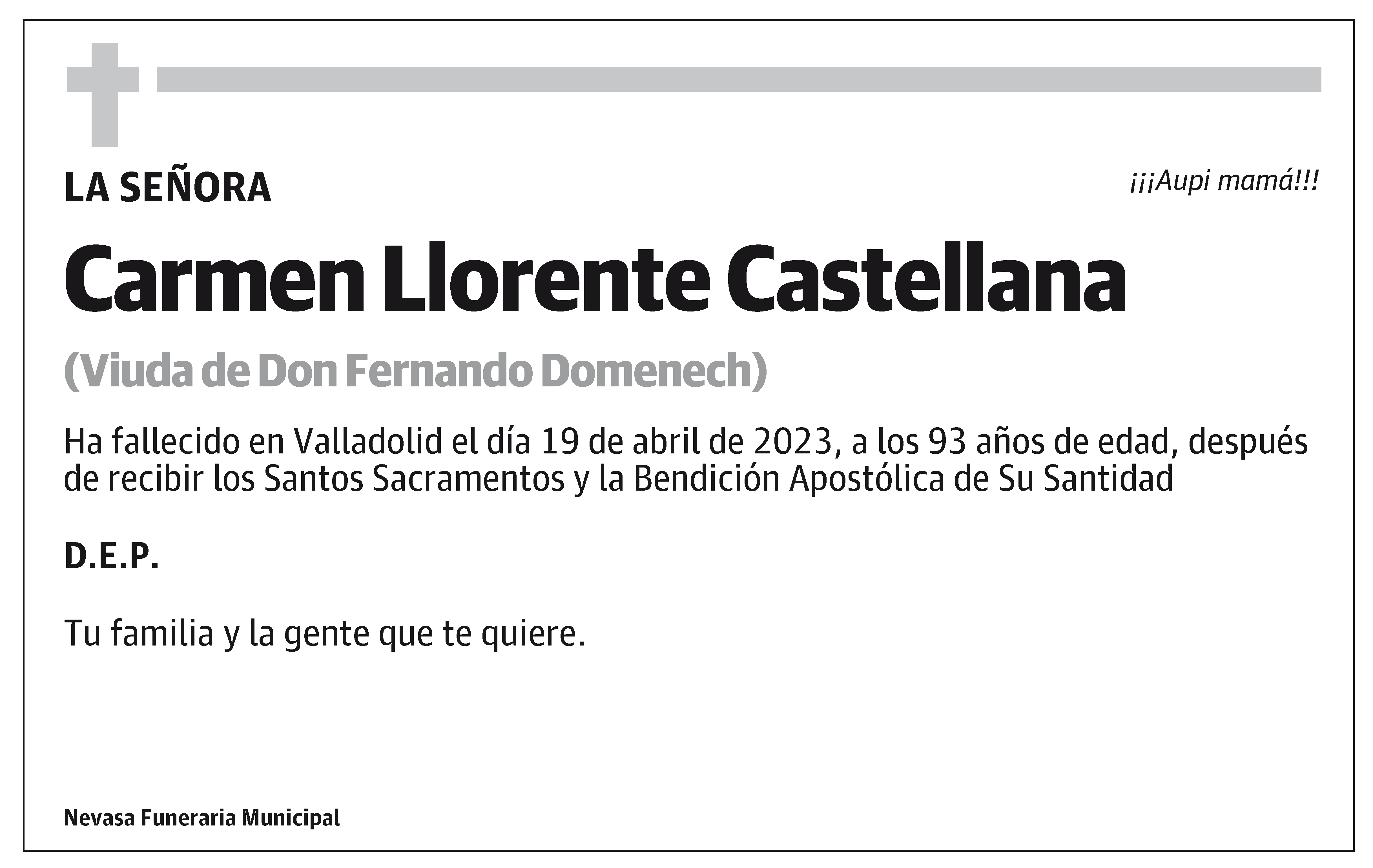 Carmen Llorente Castellana
