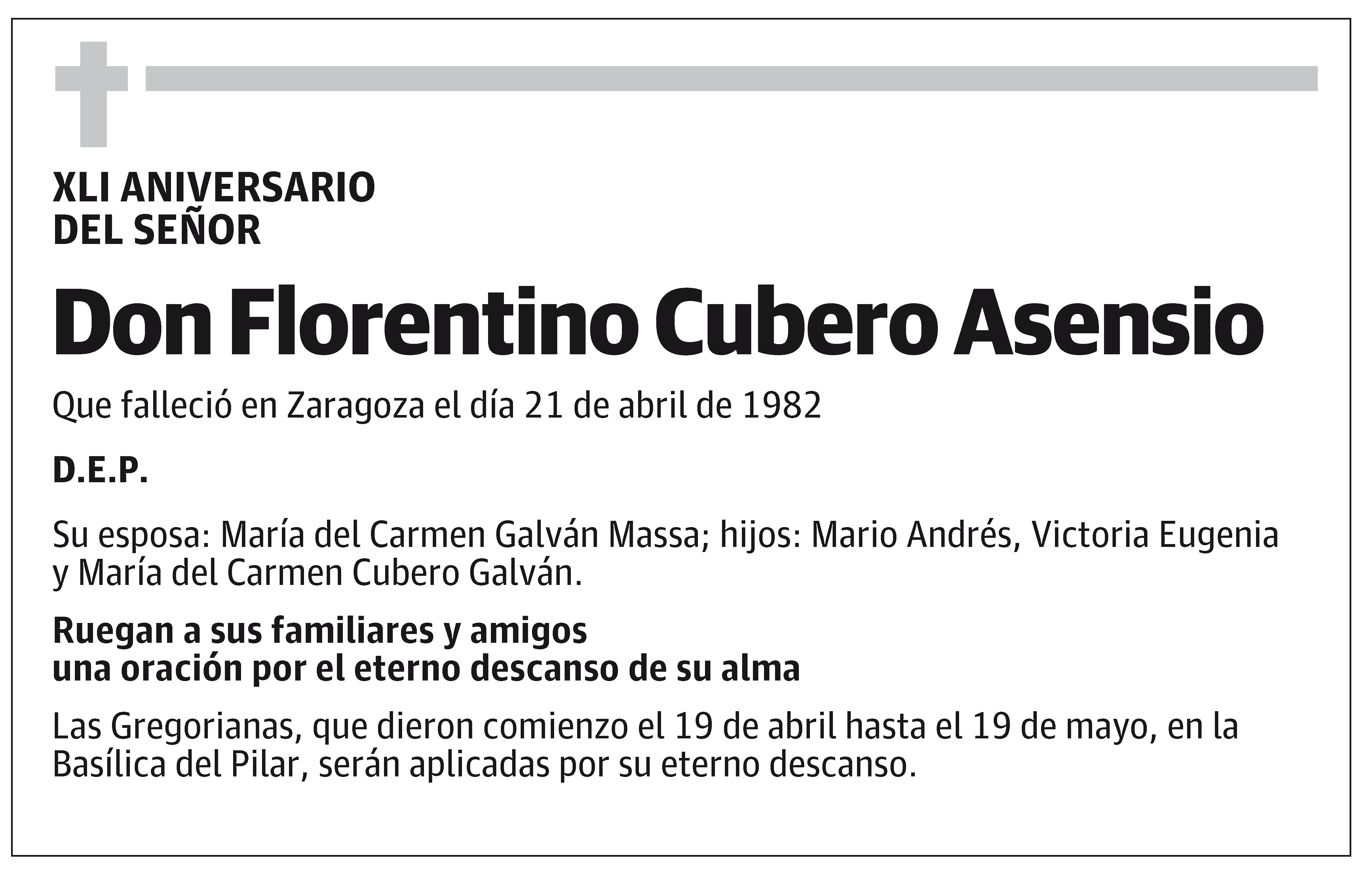 Don Florentino Cubero Asensio