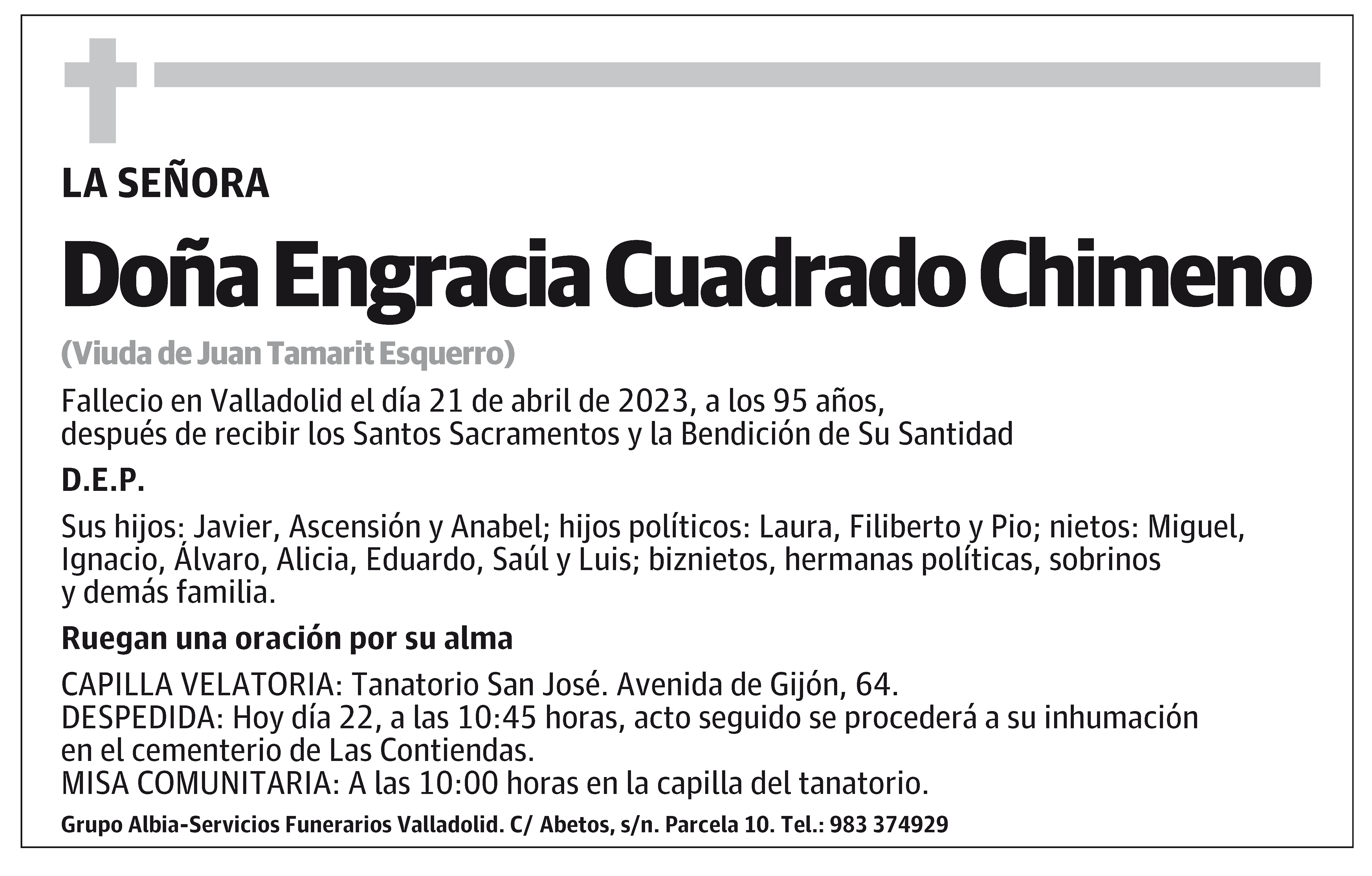 Engracia Cuadrado Chimeno