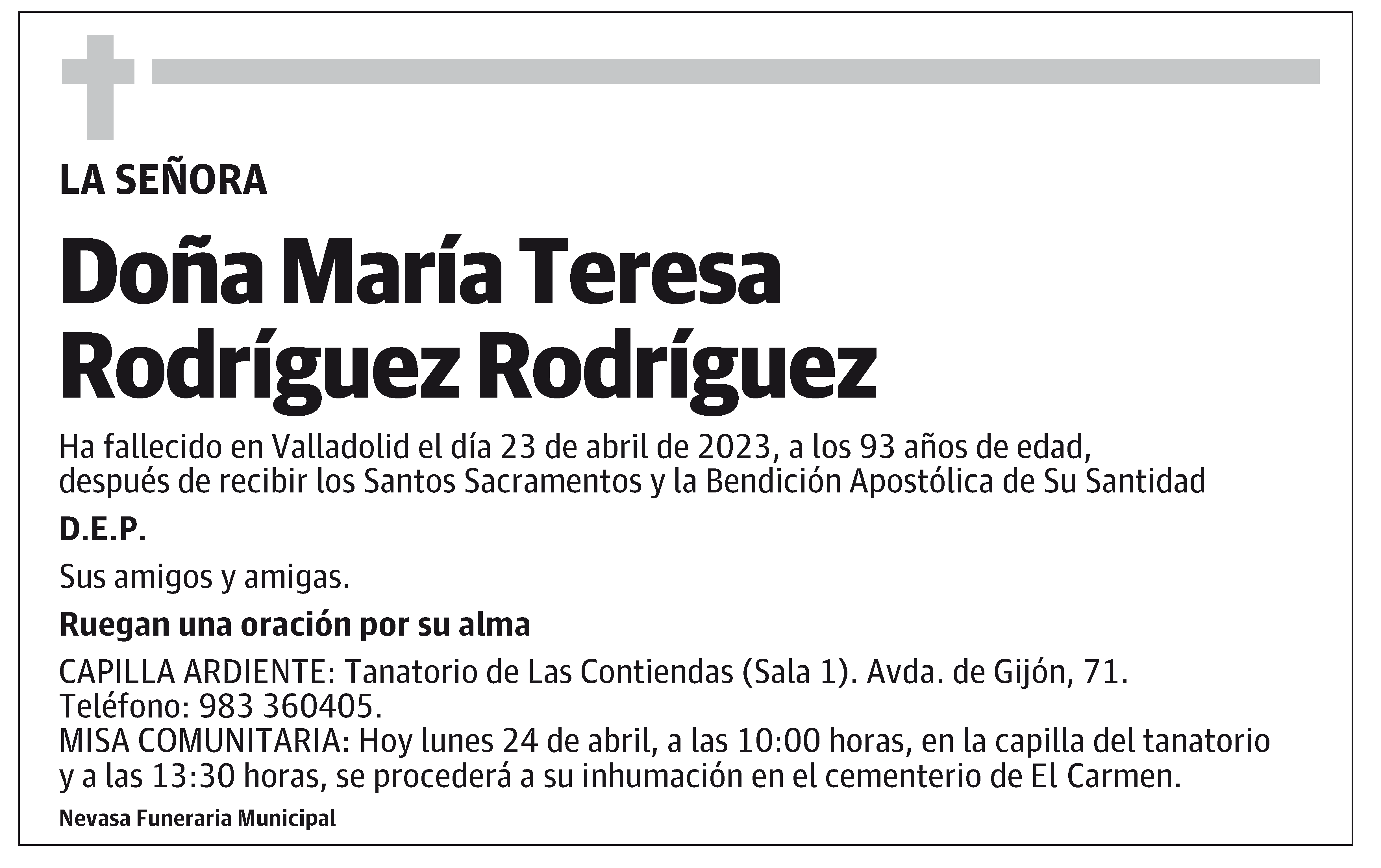 María Teresa Rodríguez Rodríguez