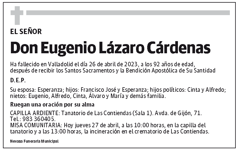 Eugenio Lázaro Cárdenas