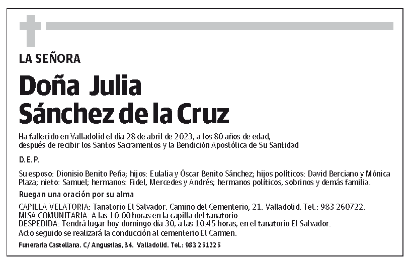 Julia Sánchez de la Cruz