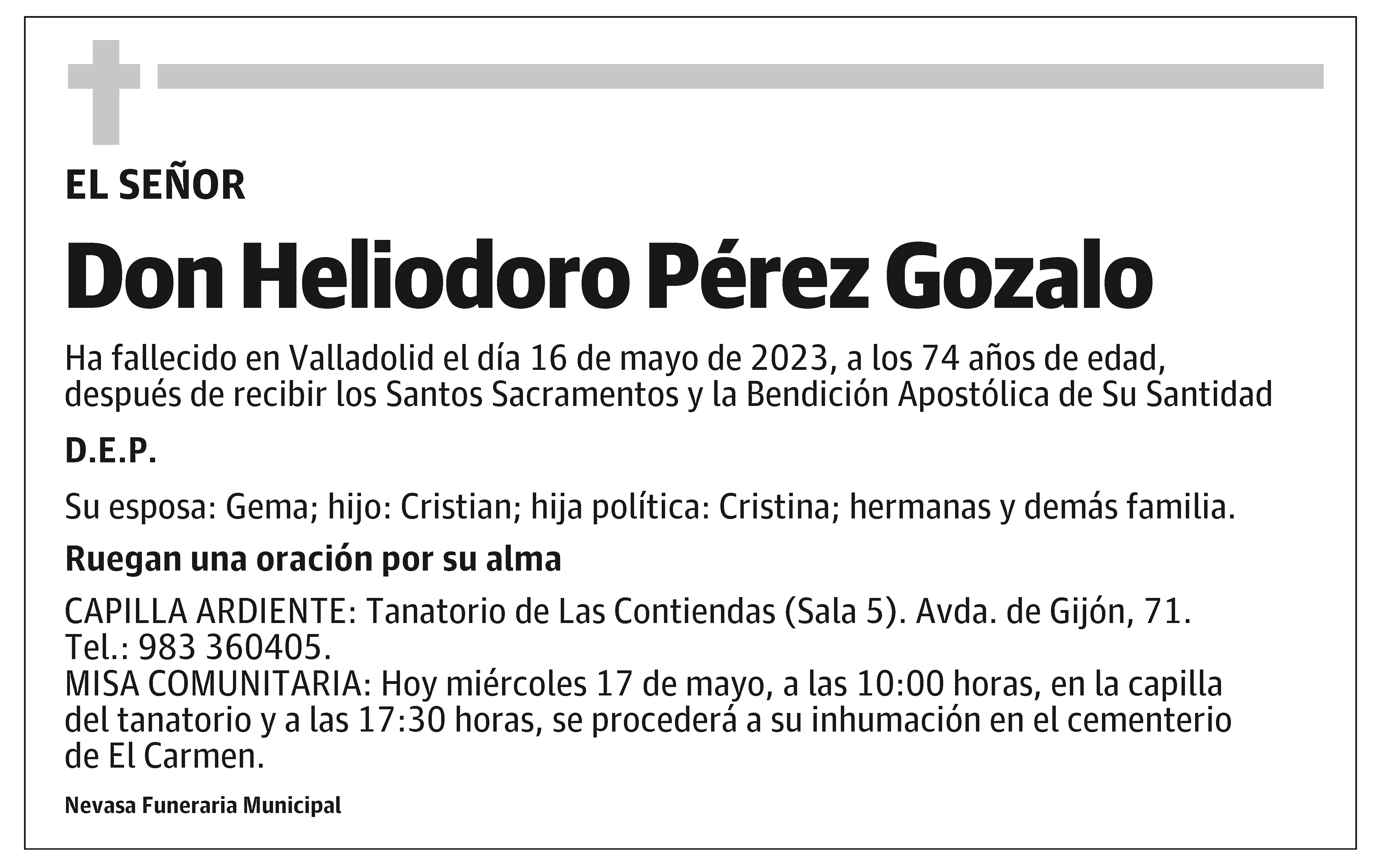 Heliodoro Pérez Gozalo