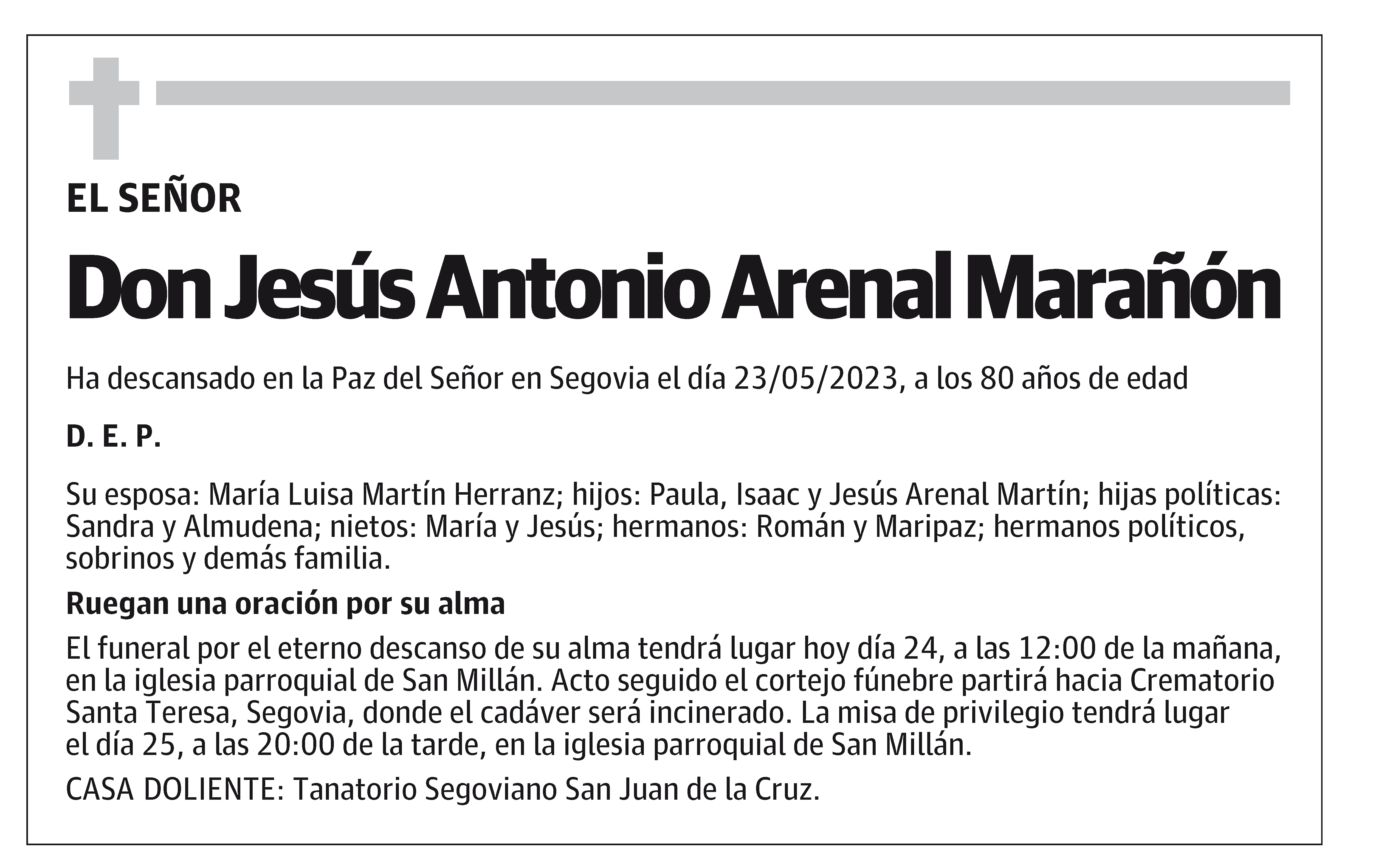 Jesús Antonio Arenal Marañón