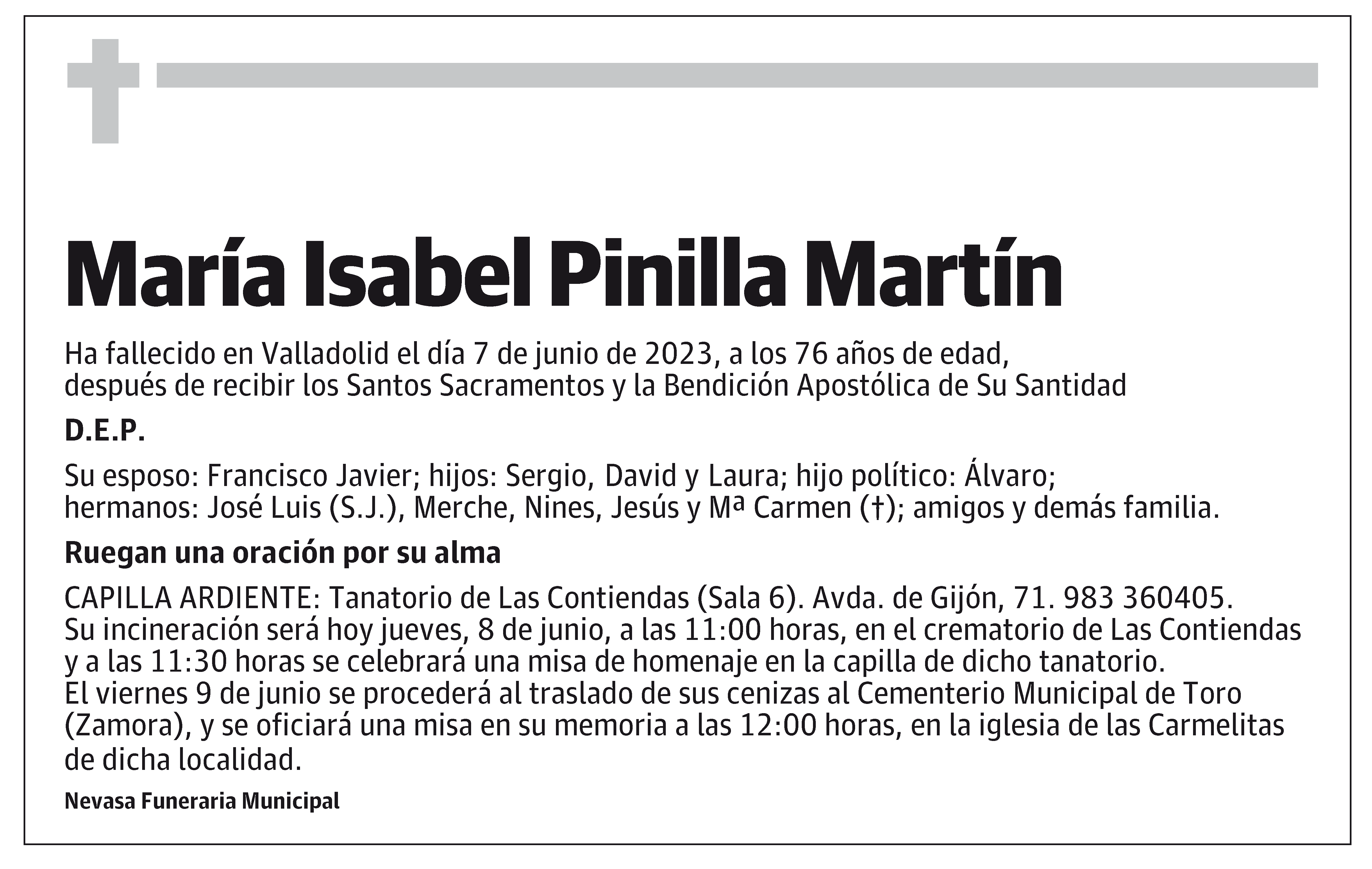 María Isabel Pinilla Martín