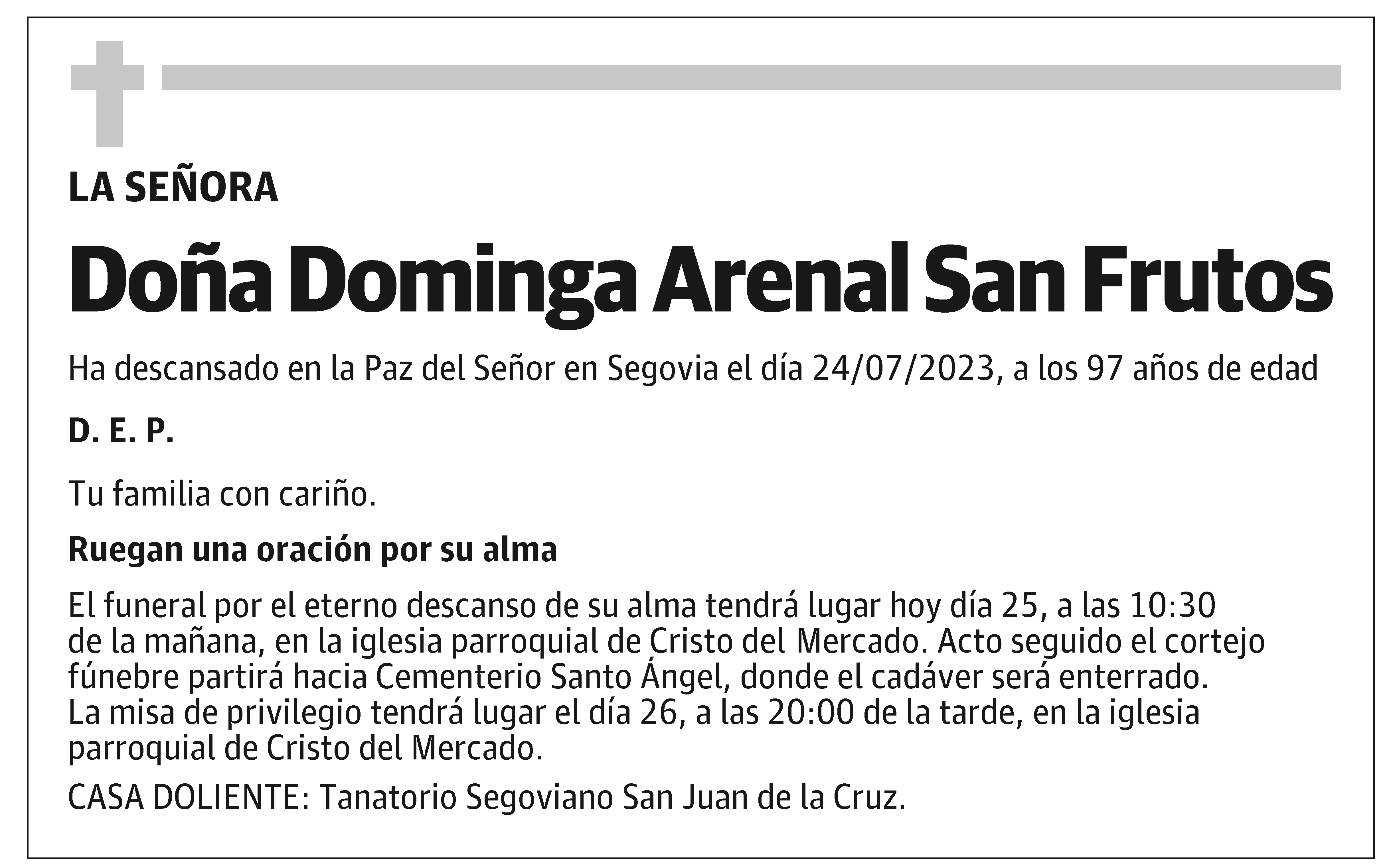 Dominga Arenal San Frutos
