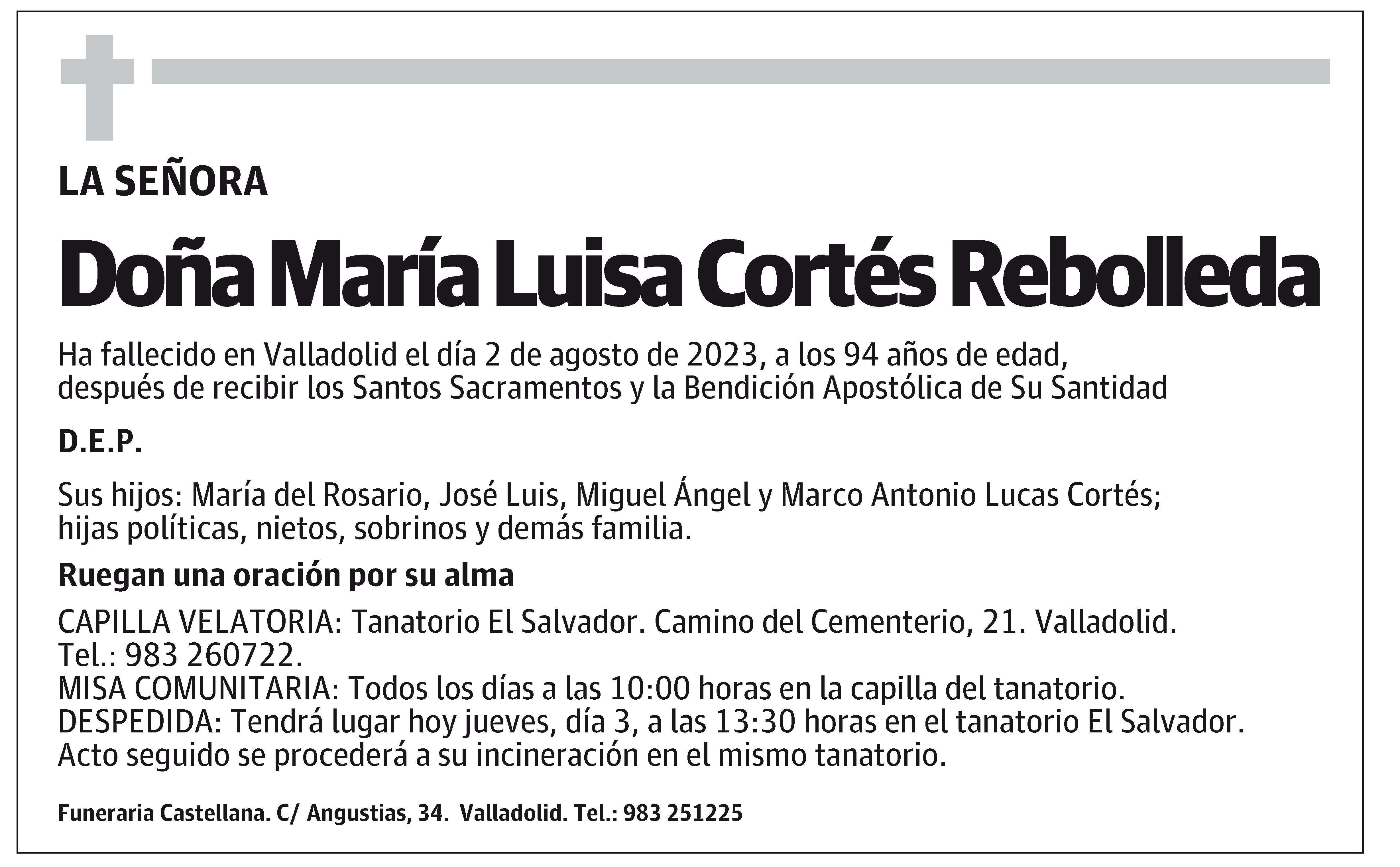 María Luisa Cortés Rebolleda