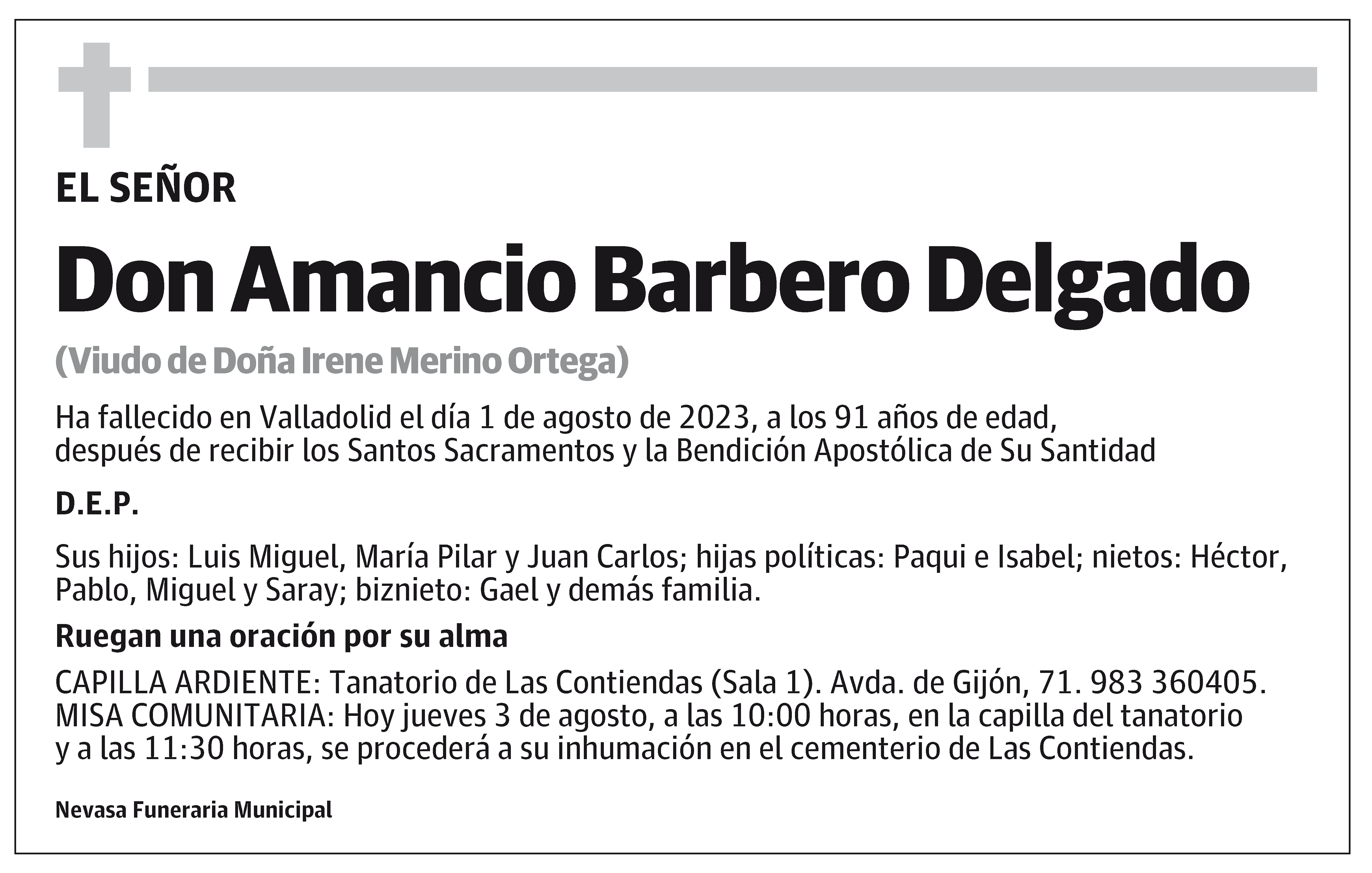Amancio Barbero Delgado