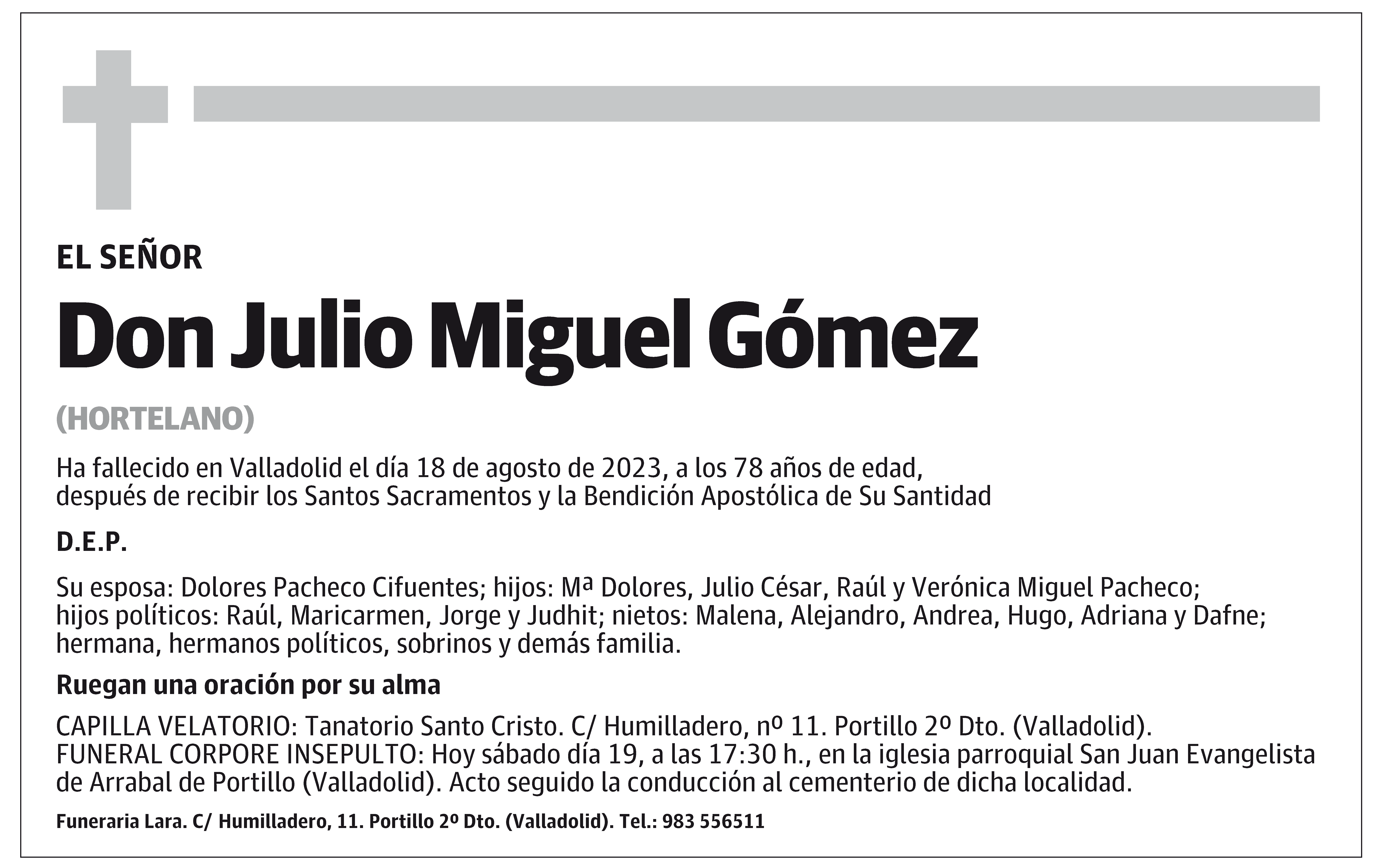 Julio Miguel Gómez