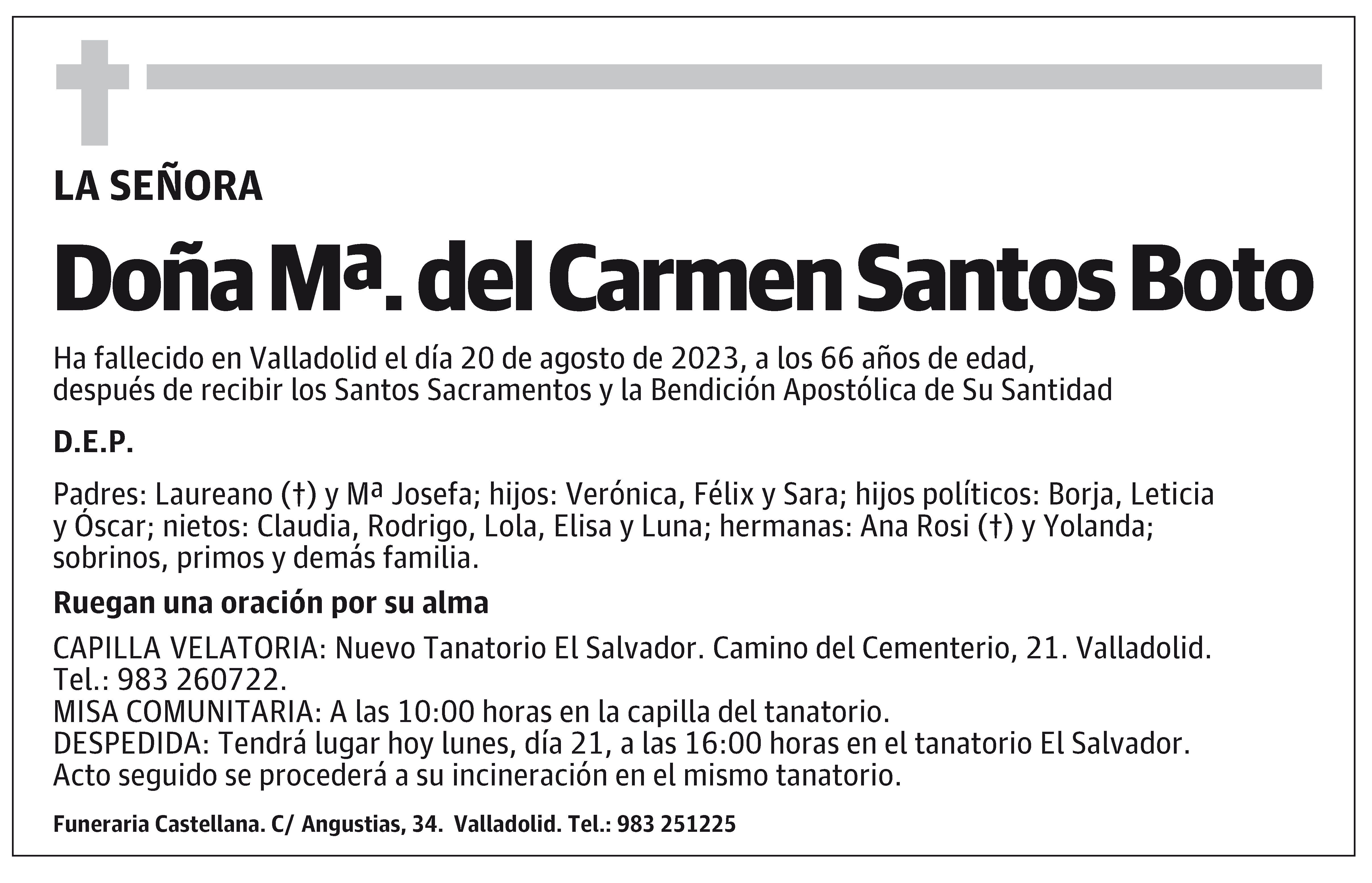 Mª. del Carmen Santos Boto