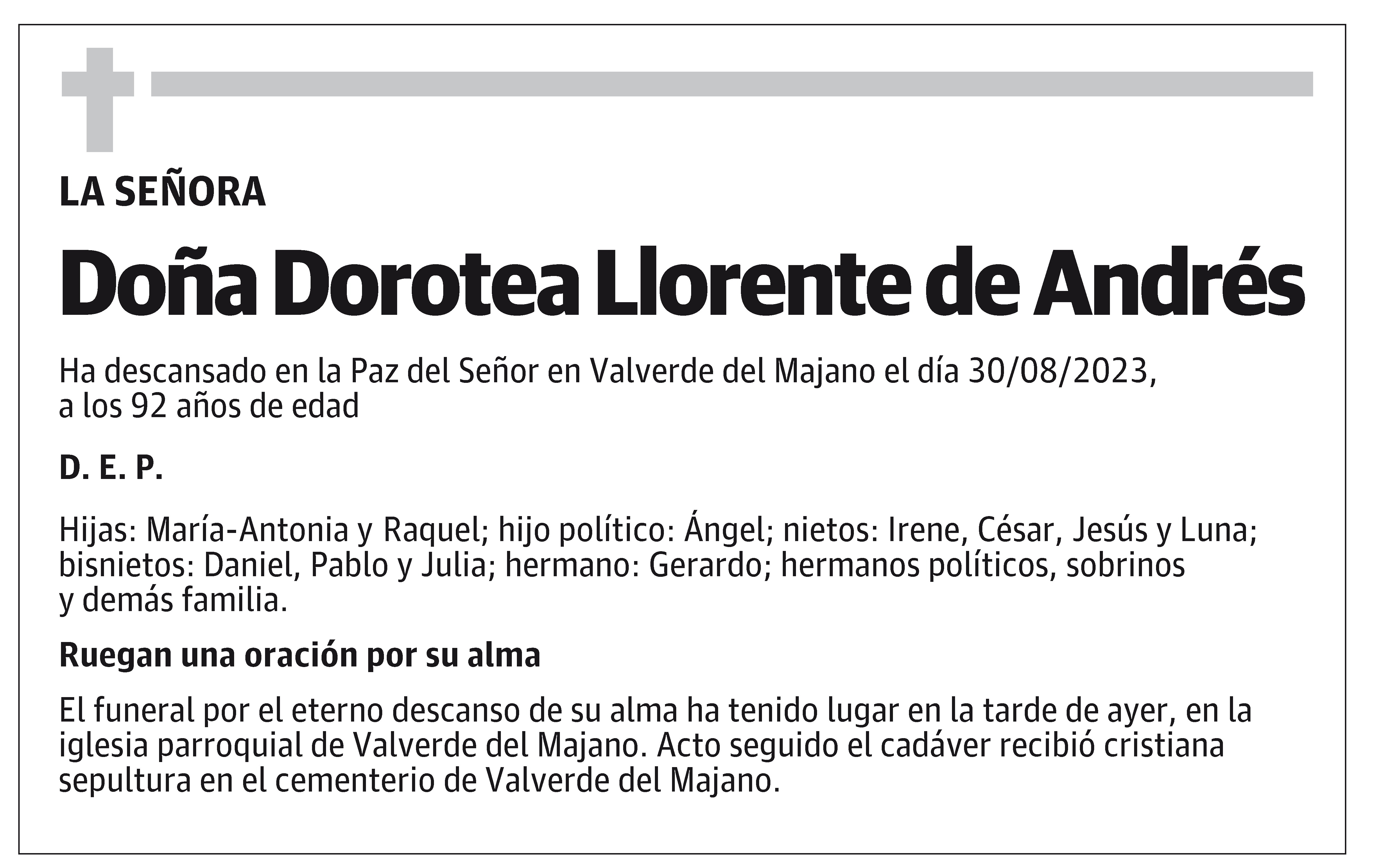 Dorotea Llorente de Andrés