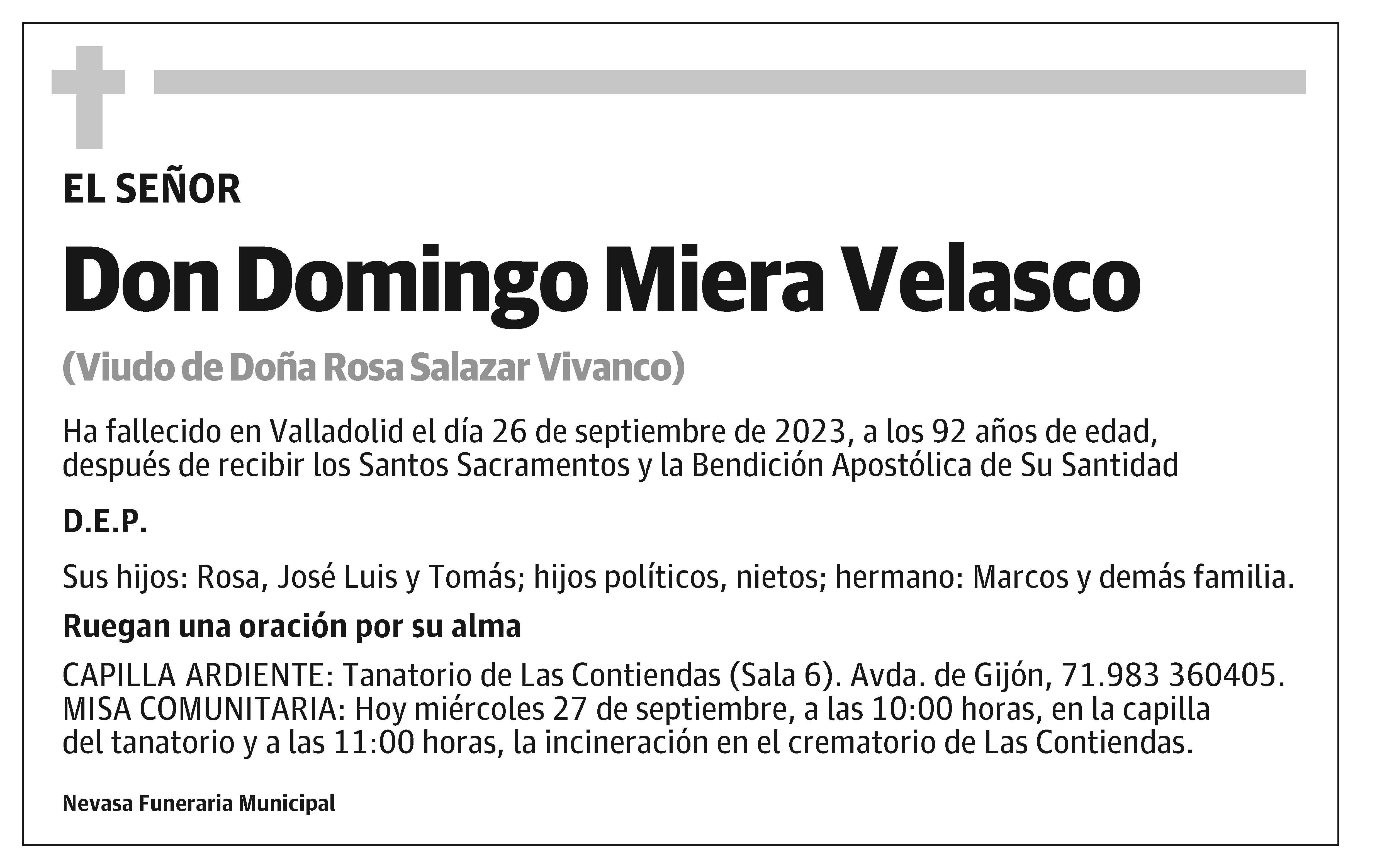 Domingo Miera Velasco