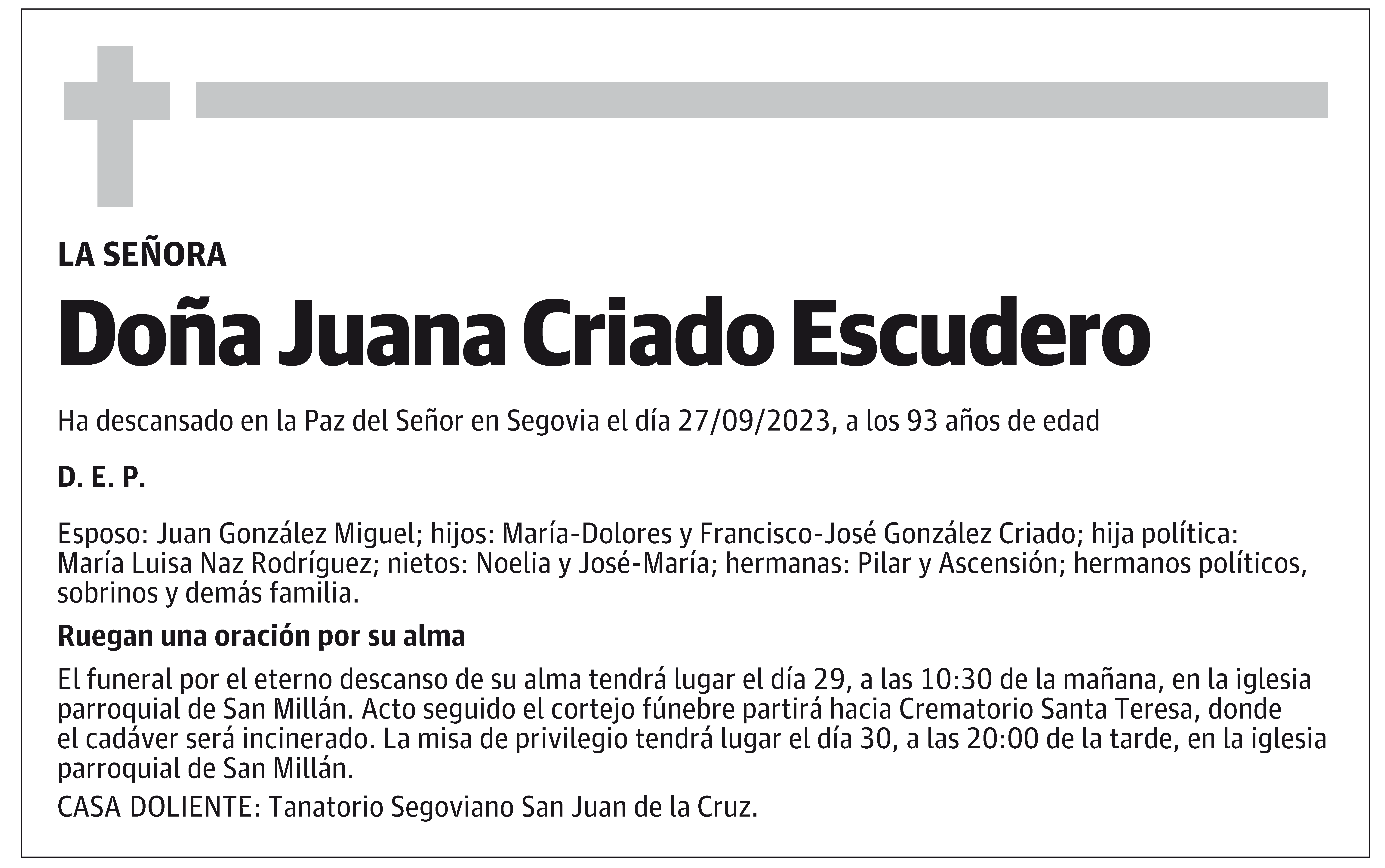 Juana Criado Escudero