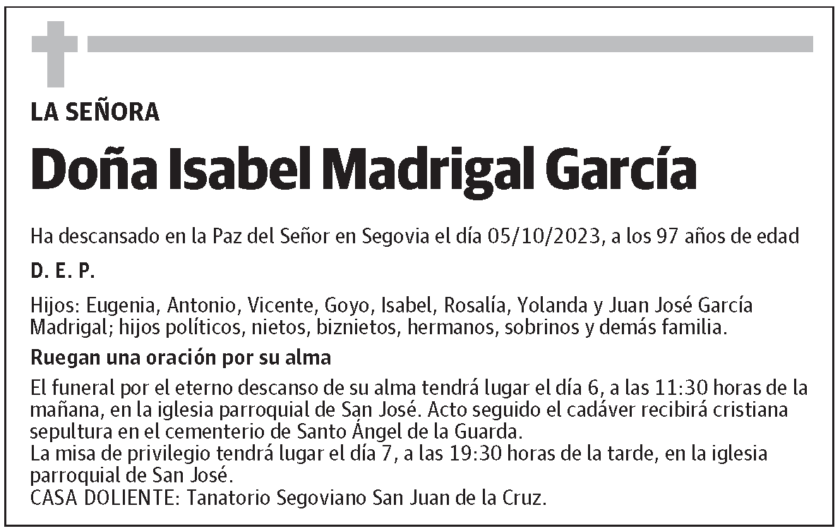Isabel Madrigal García
