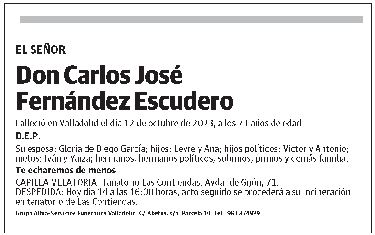 Carlos José Fernández Escudero