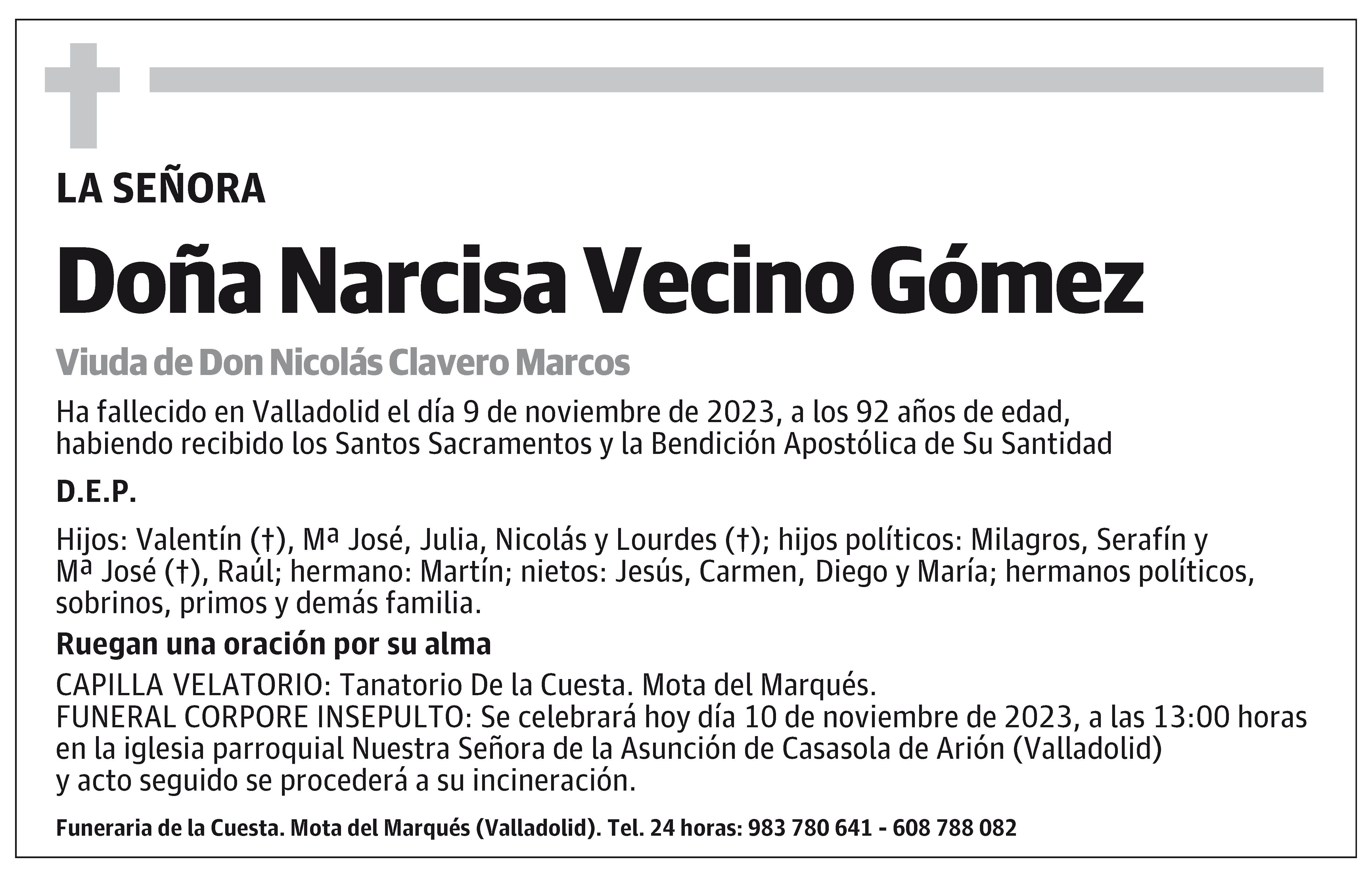 Narcisa Vecino Gómez