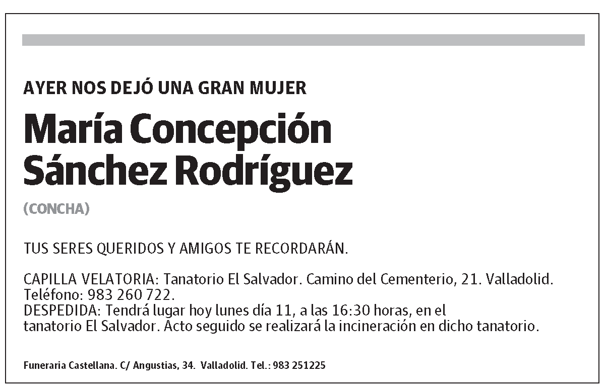 María Concepción Sánchez Rodríguez