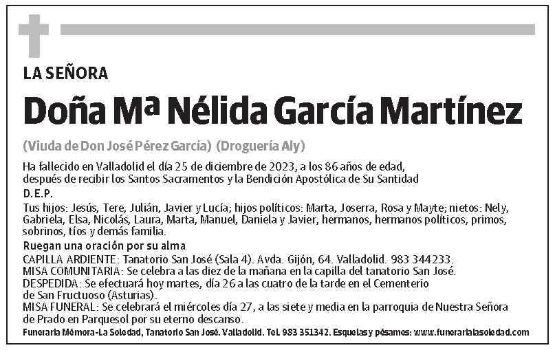 Mª Nélida García Martínez