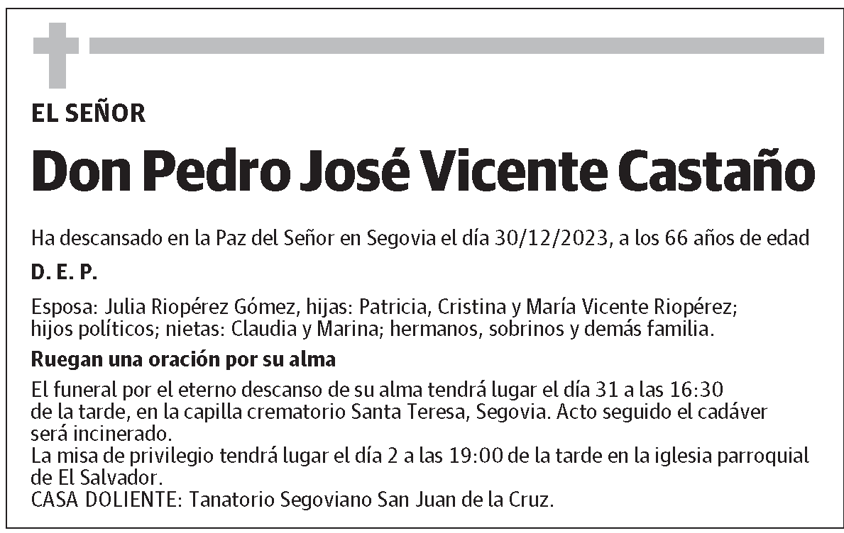 Pedro José Vicente Castaño
