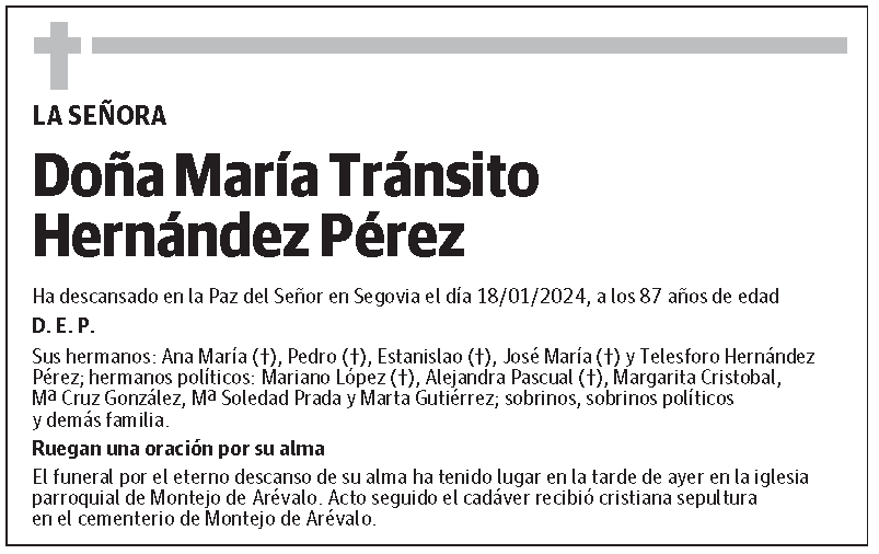 María Tránsito Hernández Pérez