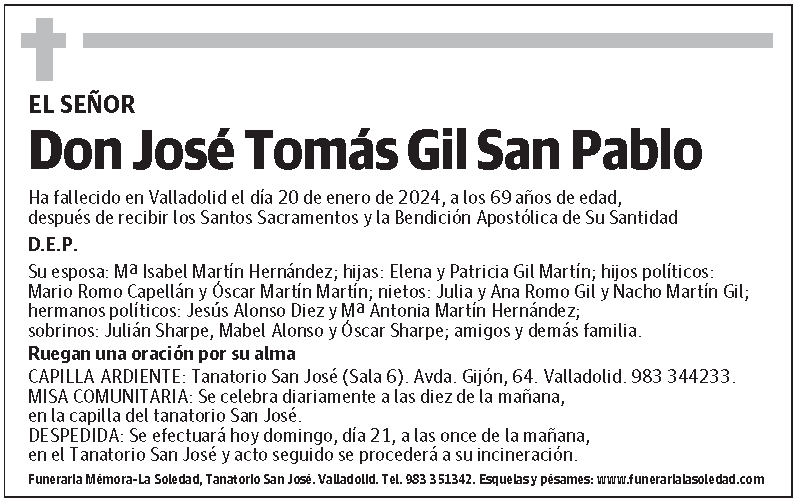 José Tomás Gil San Pablo