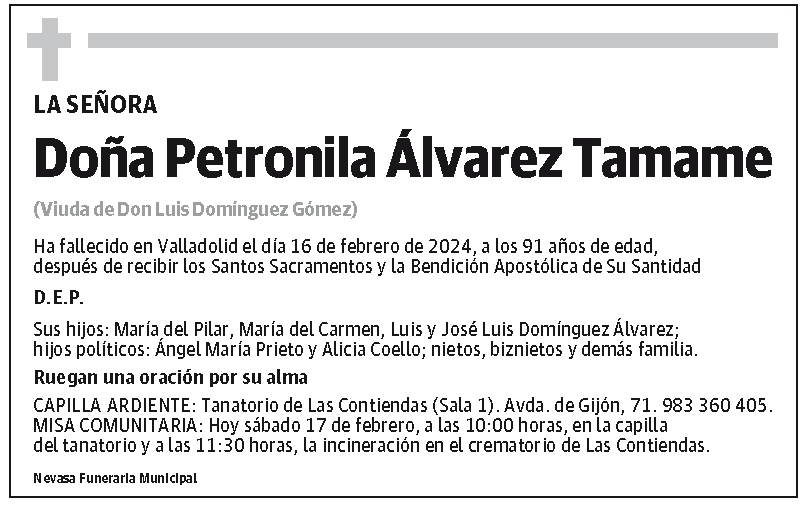 Petronila Álvarez Tamame