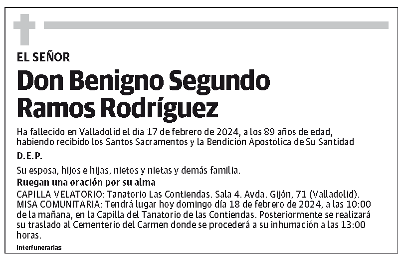 Benigno Segundo Ramos Rodríguez