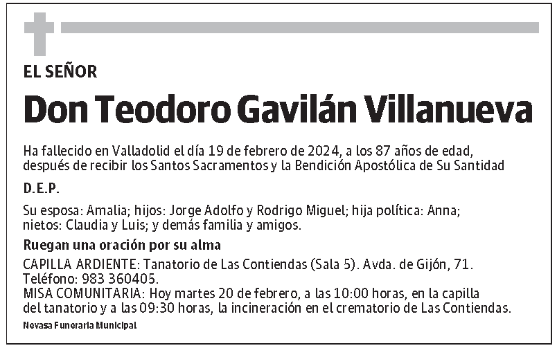 Teodoro Gavilán Villanueva