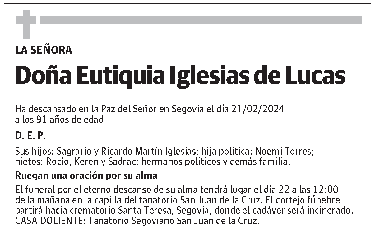 Eutiquia Iglesias de Lucas