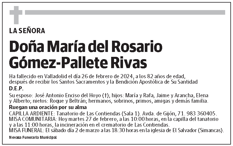 María del Rosario Gómez-Pallete Rivas
