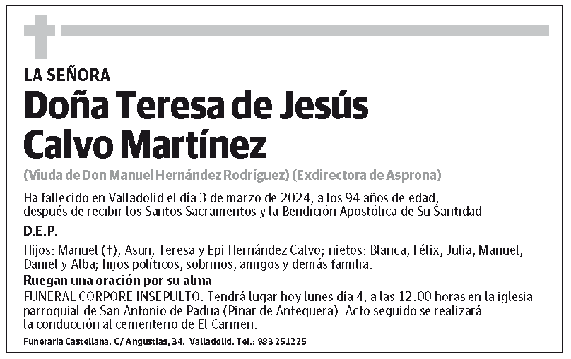 Teresa de Jesús Calvo Martínez