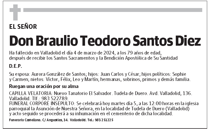 Braulio Teodoro Santos Diez