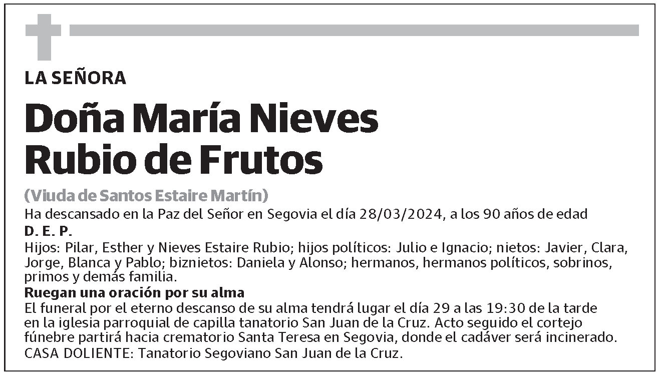 María Nieves Rubio de Frutos