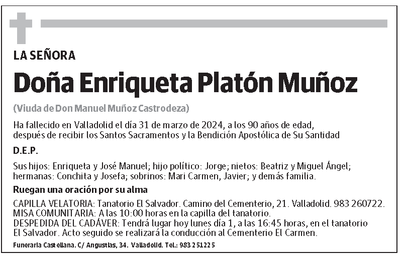 Enriqueta Platón Muñoz