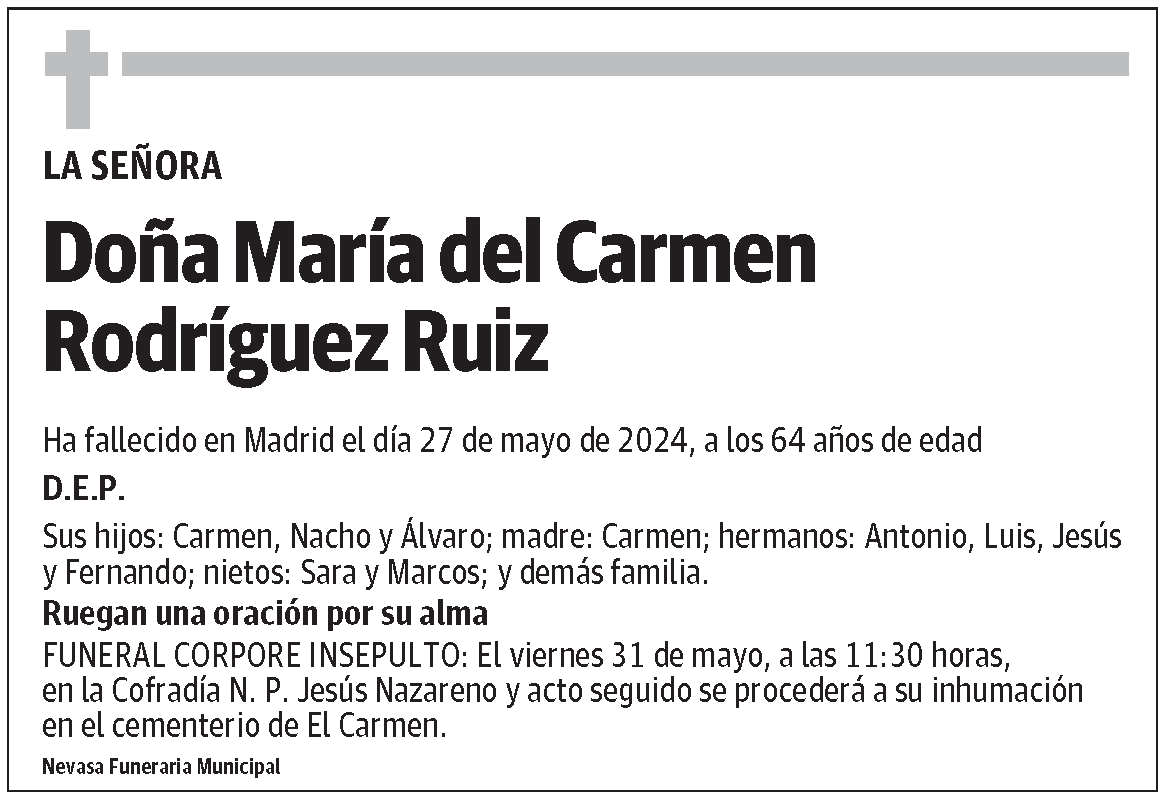 María del Carmen Rodríguez Ruiz