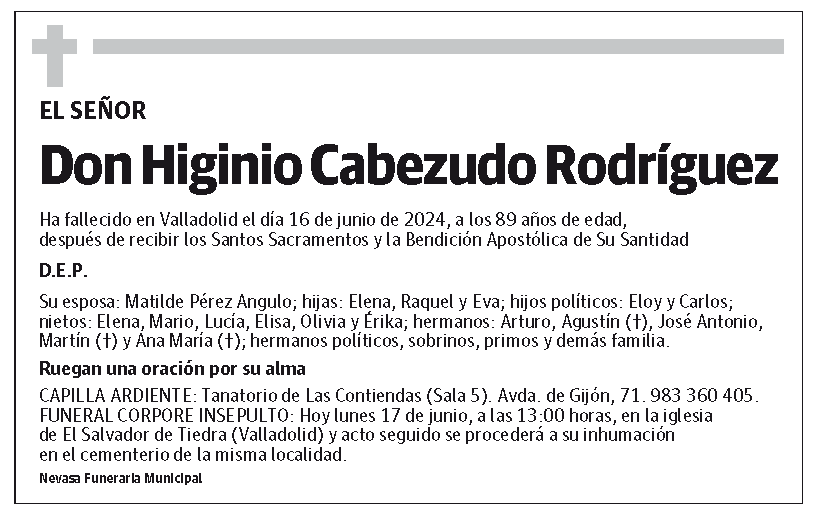 Higinio Cabezudo Rodríguez