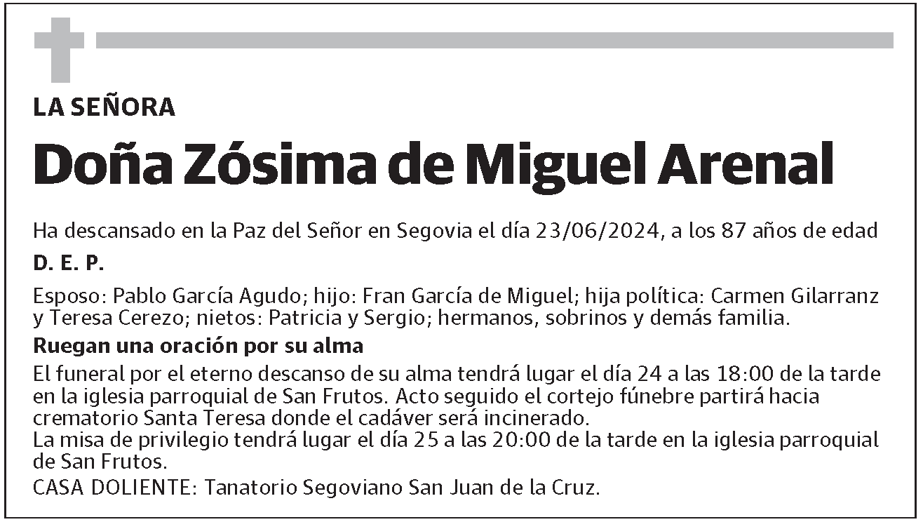 Zósima de Miguel Arenal
