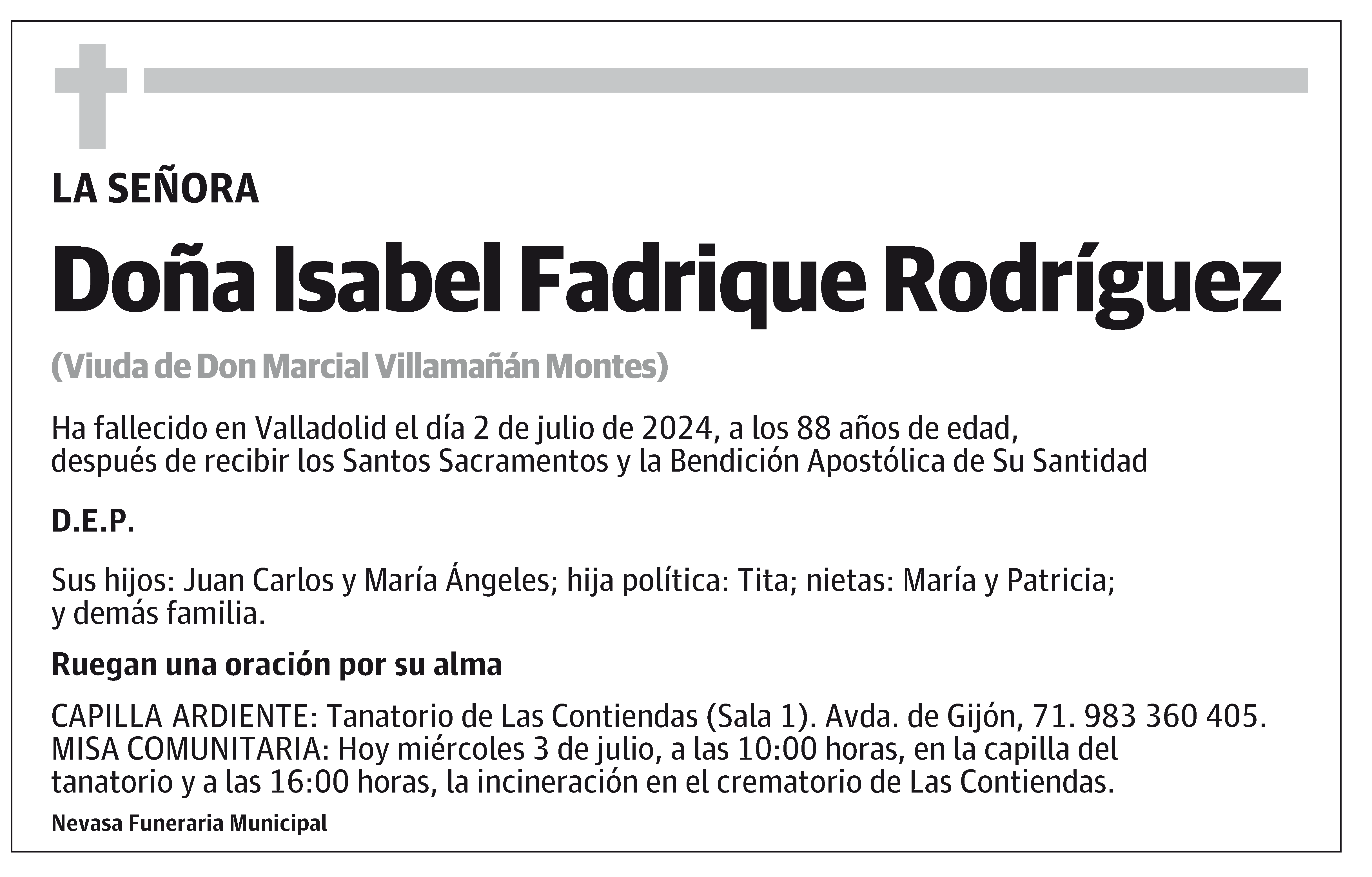 Isabel Fadrique Rodríguez