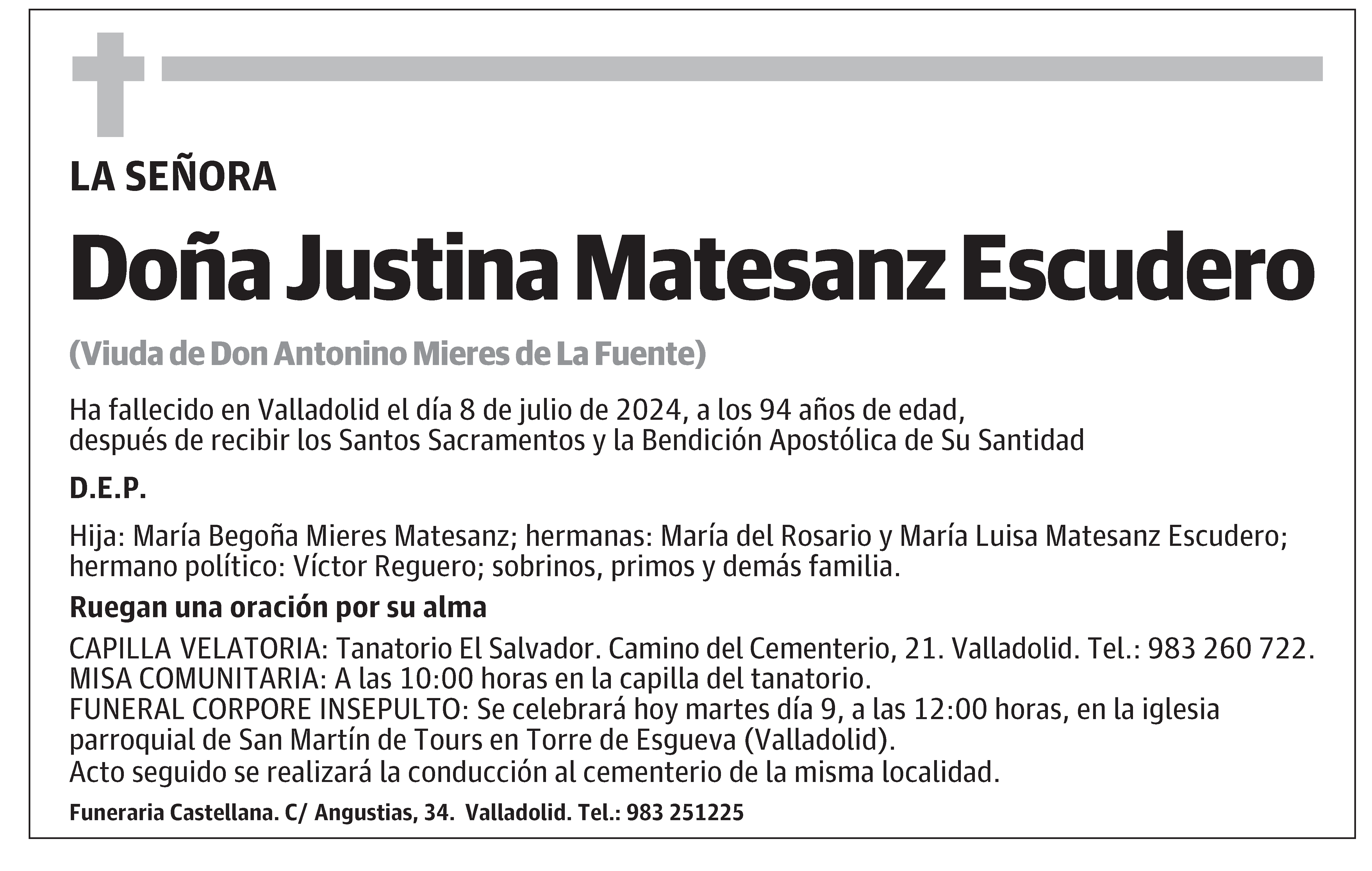 Justina Matesanz Escudero