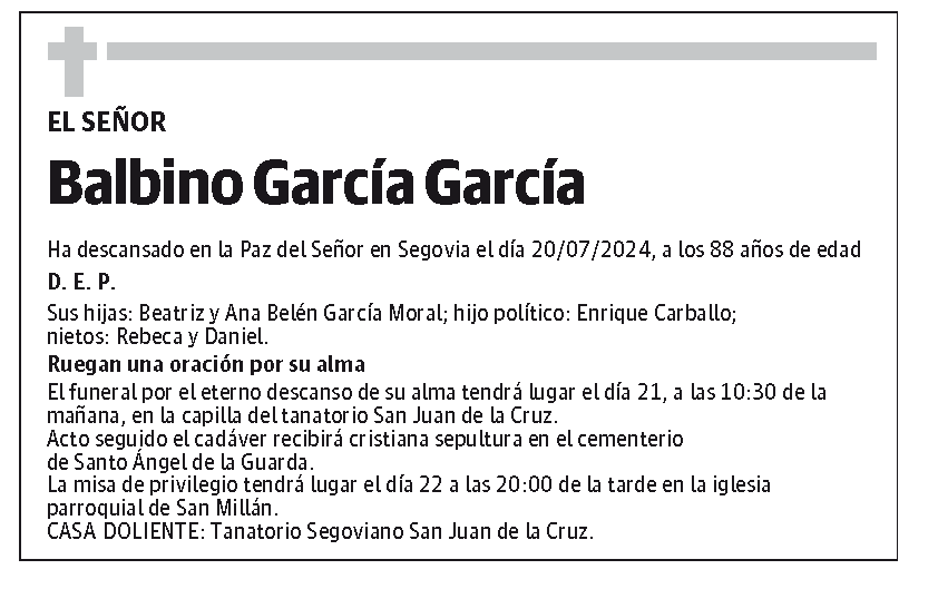 Balbino García García