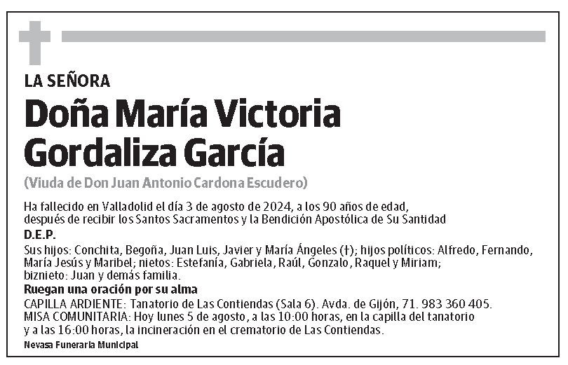 María Victoria Gordaliza García