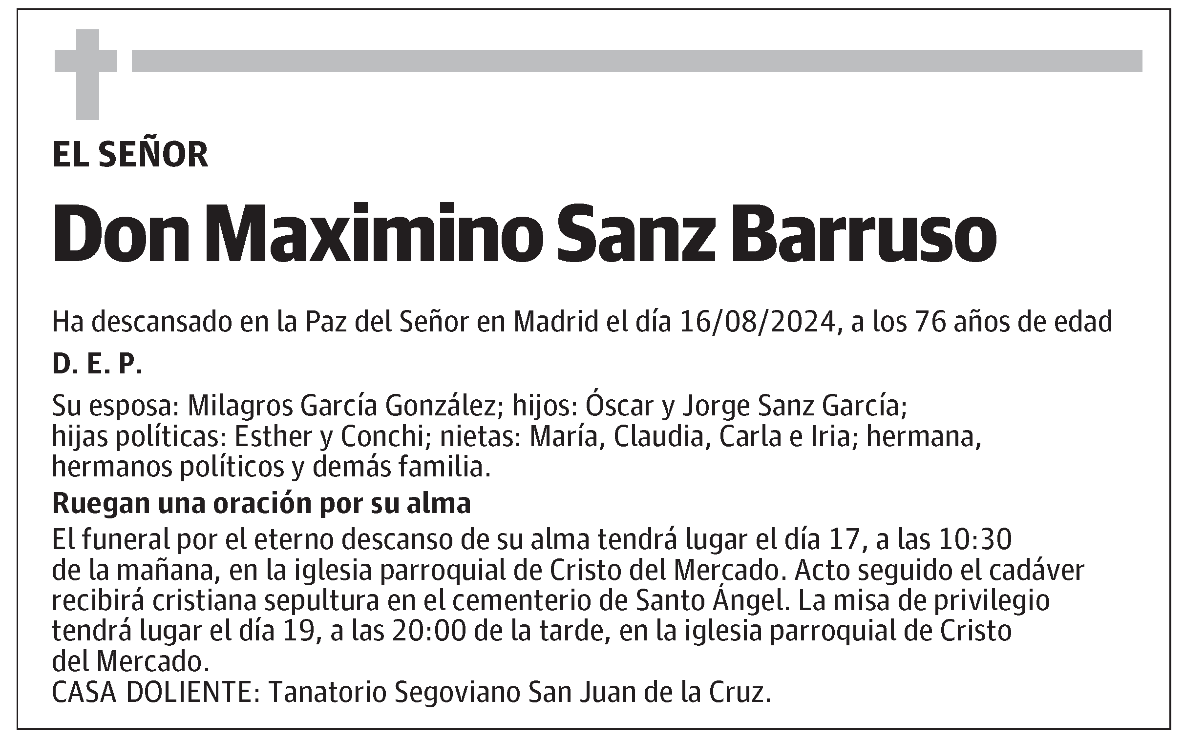 Maximino Sanz Barruso